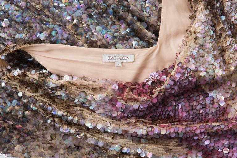 zac posen spaghetti strap metallic flounce hem dress Zac Posen F/W 2005 Plum Silk Satin Gown with Tiered Flounces  THE WAY WE  WORE