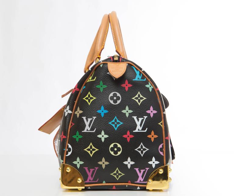 Louis Vuitton Limited Edition Takashi Murakami Collection Speedy 30 Hand Bag For Sale at 1stdibs