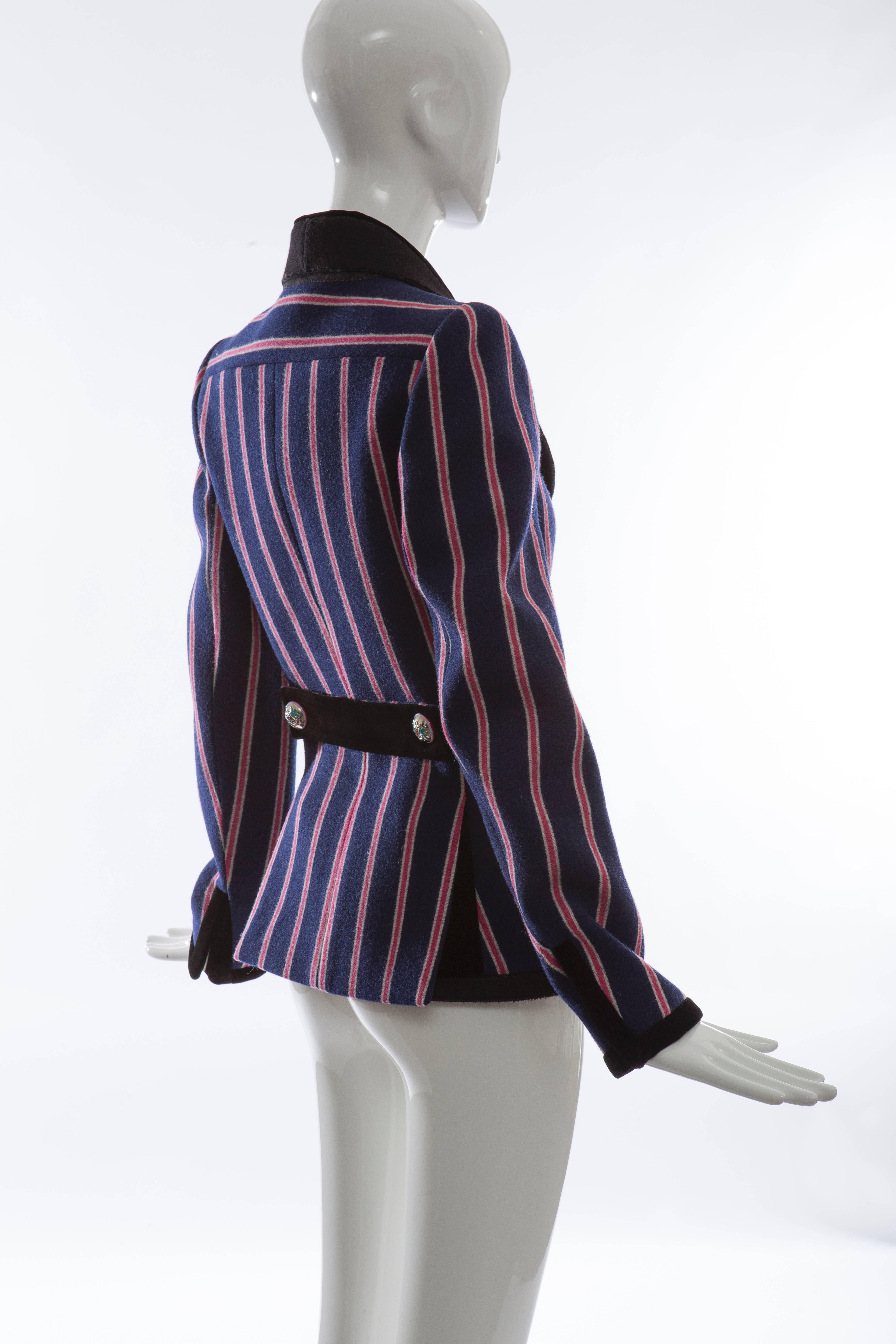 Nicolas Ghesquière für Balenciaga Runway Striped Wool Blazer:: Herbst 2007 2