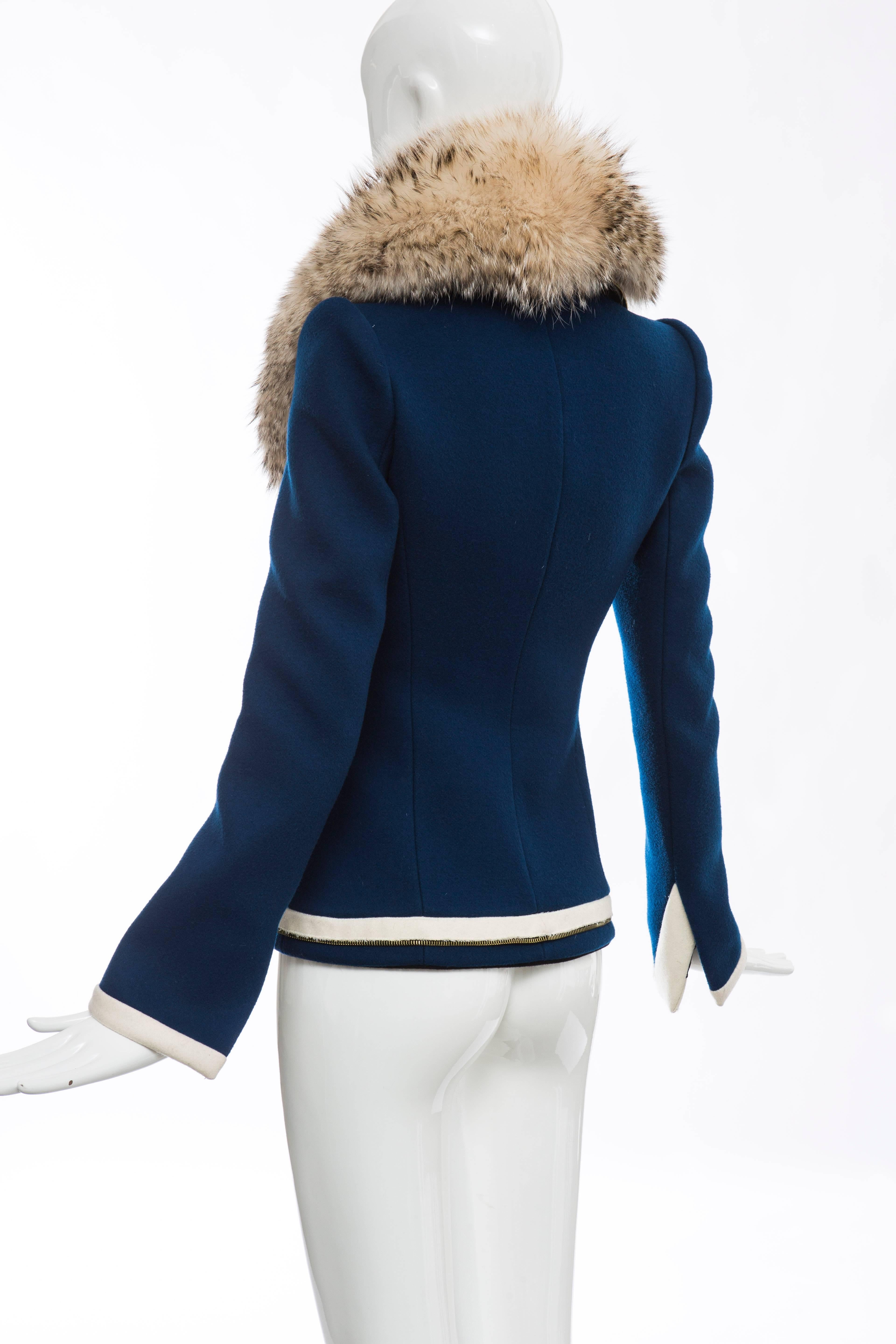 Nicolas Ghesquière For Balenciaga Fur Trim Wool Blazer, Autumn - Winter 2007 1