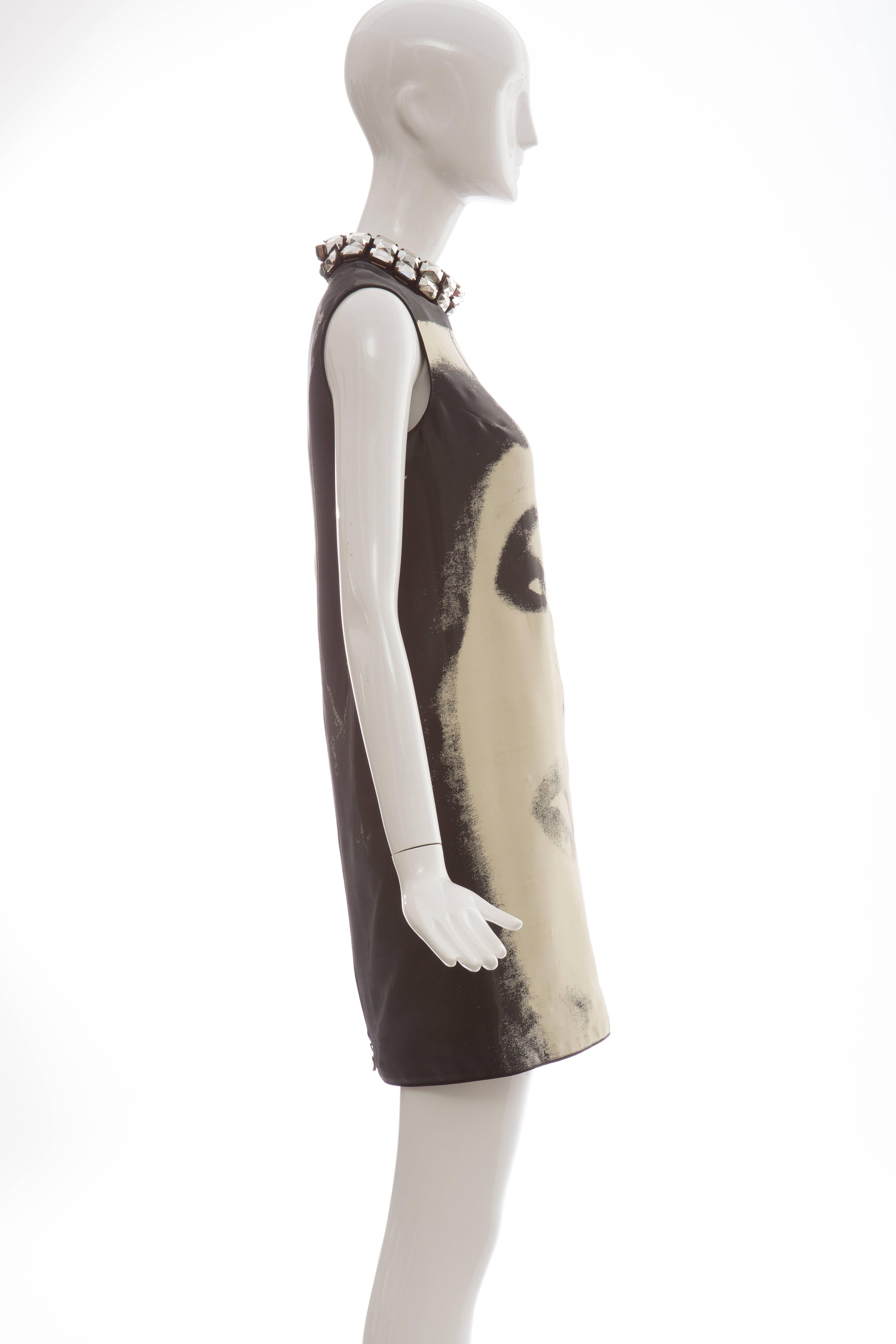 Beige Alber Elbaz For Lanvin Silk Nylon Shift Dress, Spring - Summer 2007