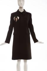 Undercover Jun Takahashi Runway Black Wool Cotton Printed Coat , Spring 2016