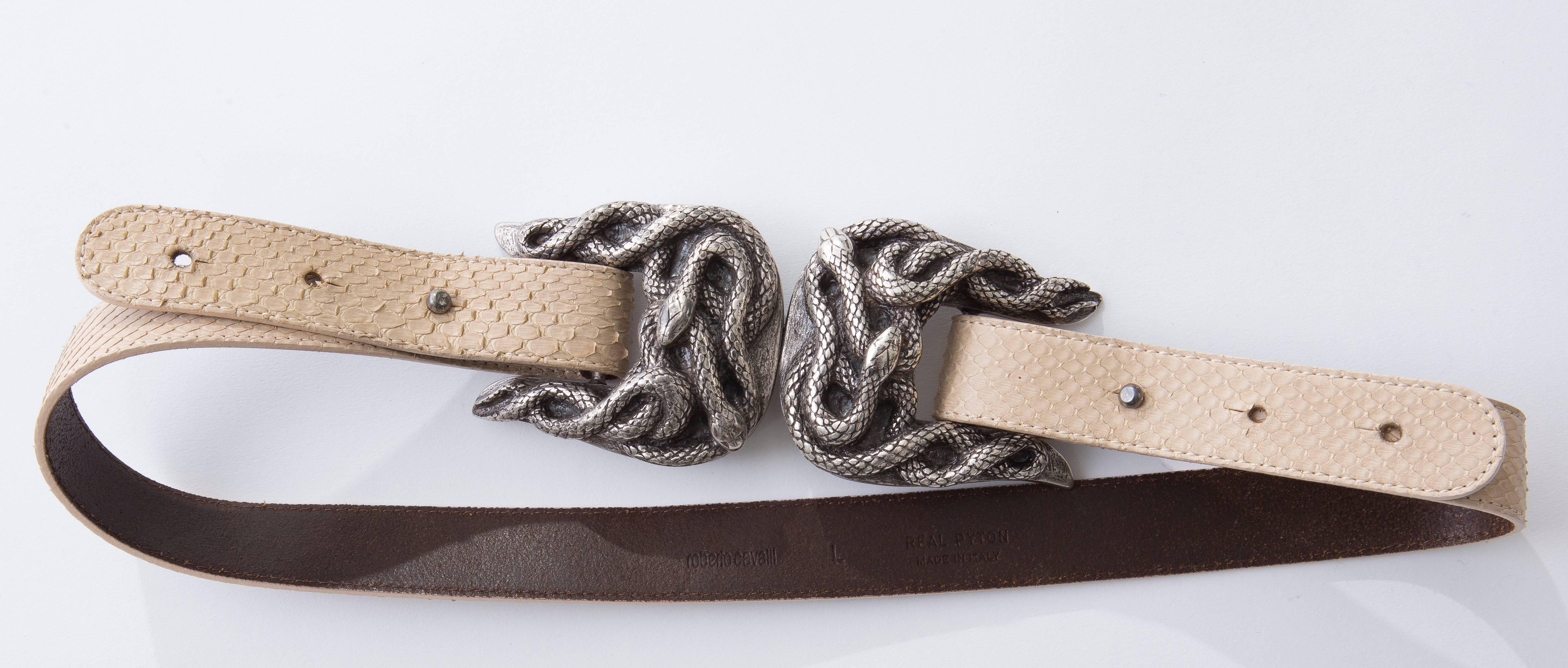 just cavalli snake buckle belt