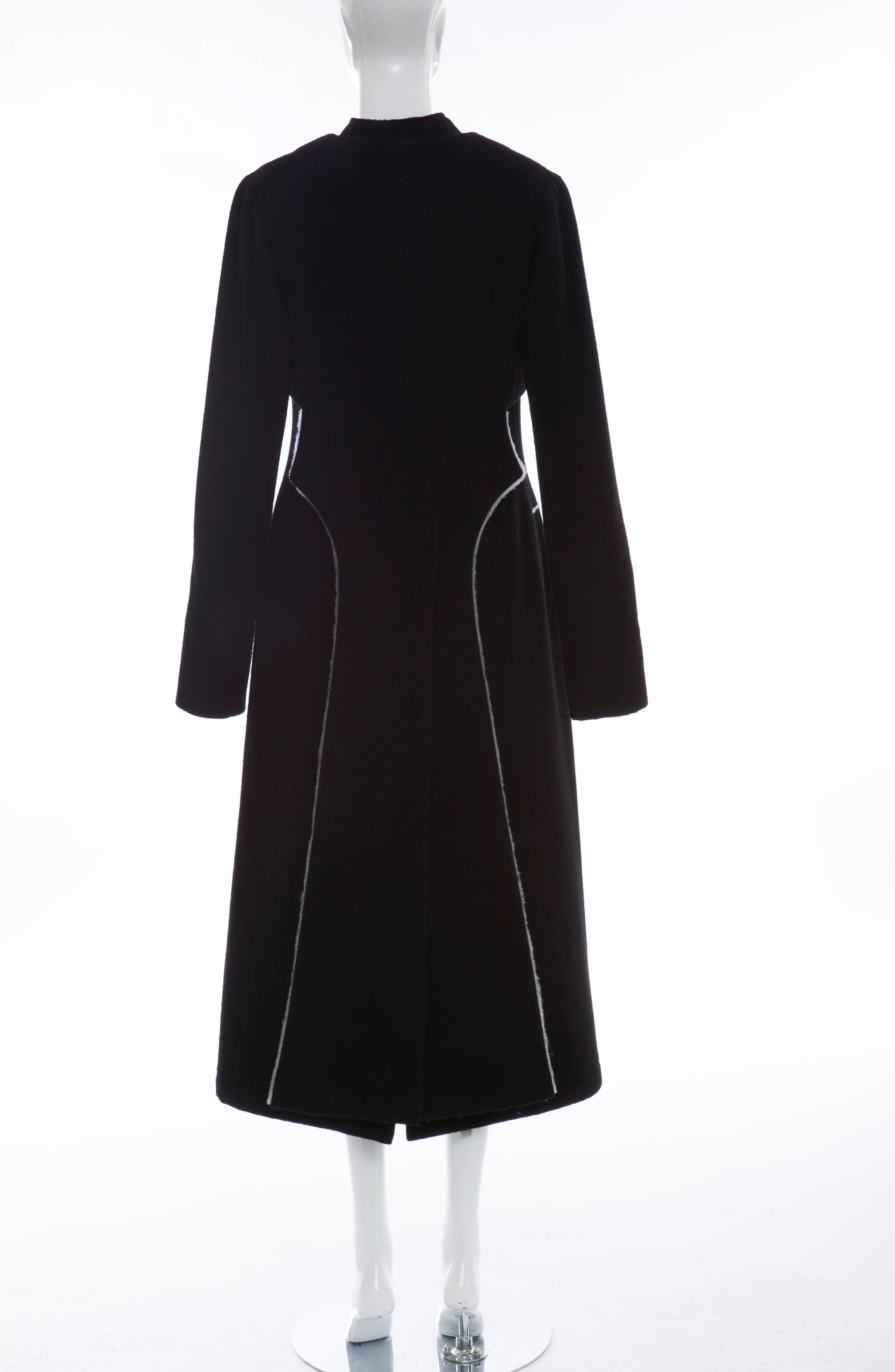 Women's Yohji Yamamoto Black Wool Zip Front Jacket And Vest Ensemble