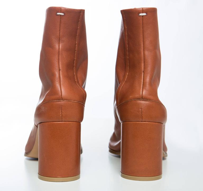 Maison Martin Margiela Leather Tabi Ankle Boots For Sale at 