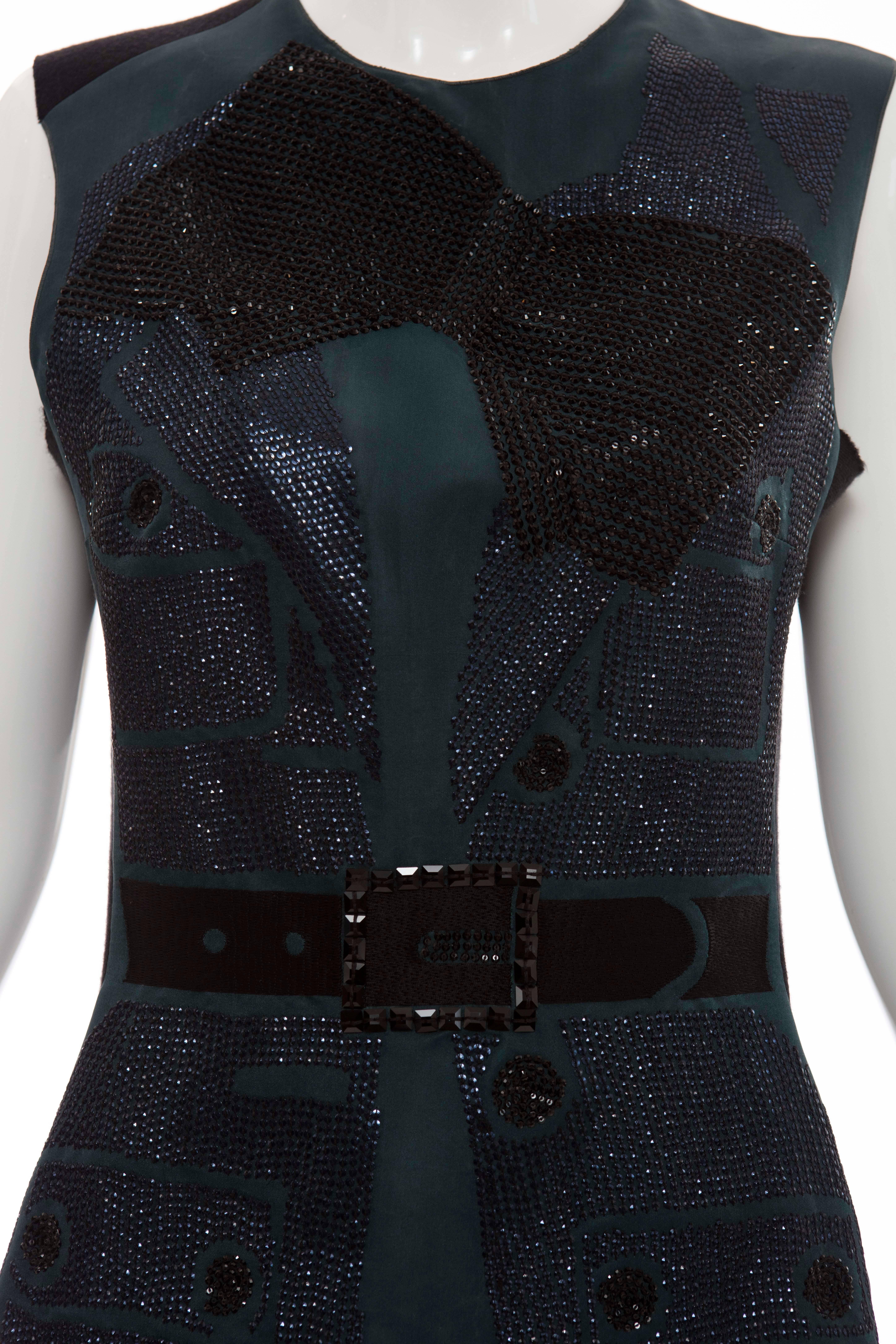 Lanvin By Alber Elbaz Sleeveless Trompe l'oeil  Silk Embellished Top Circa 2006 For Sale 1