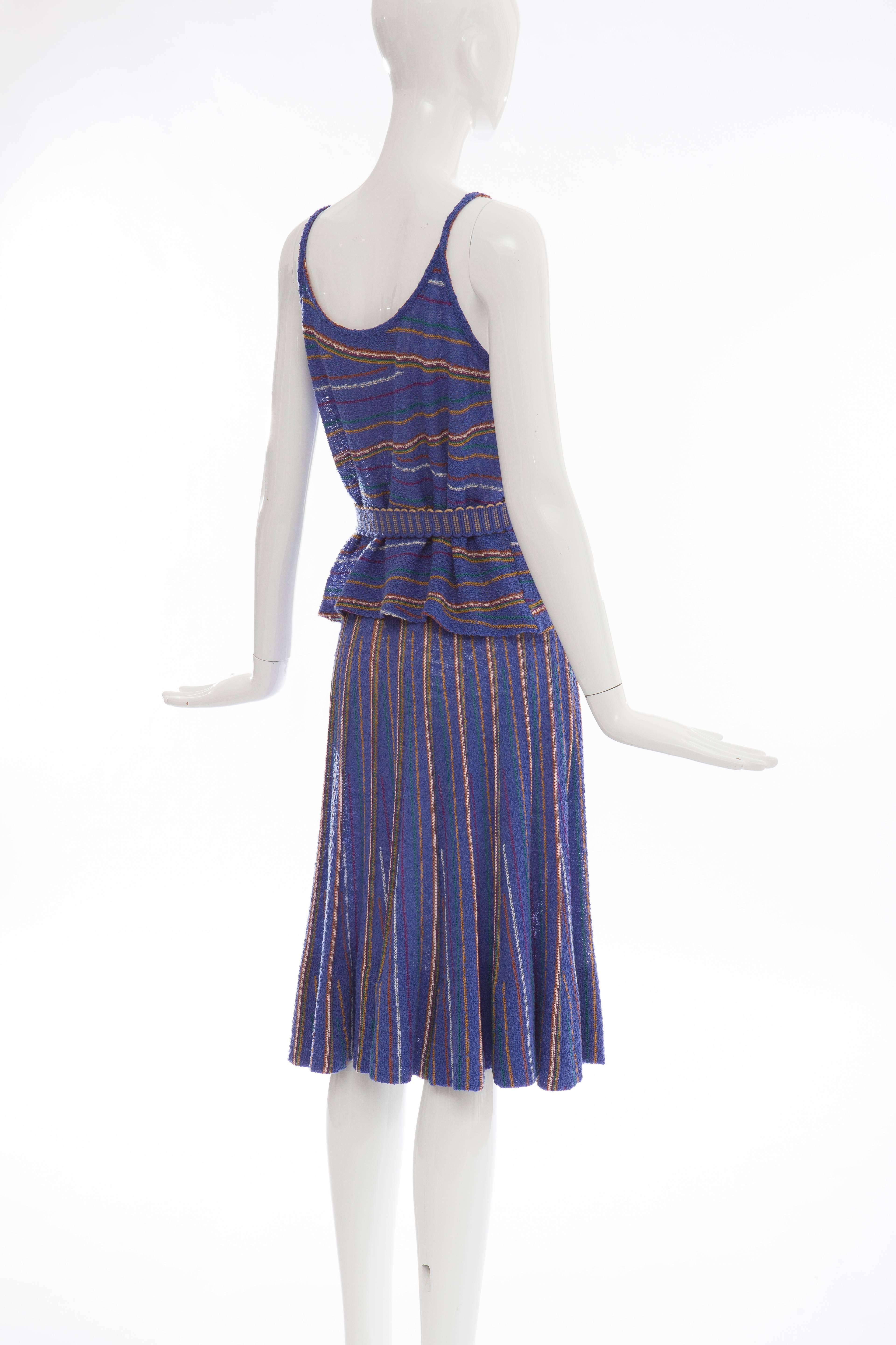 Missoni For Bonwit Teller Wool Nylon Linen Knit Skirt Suit,  Circa 1970s 3