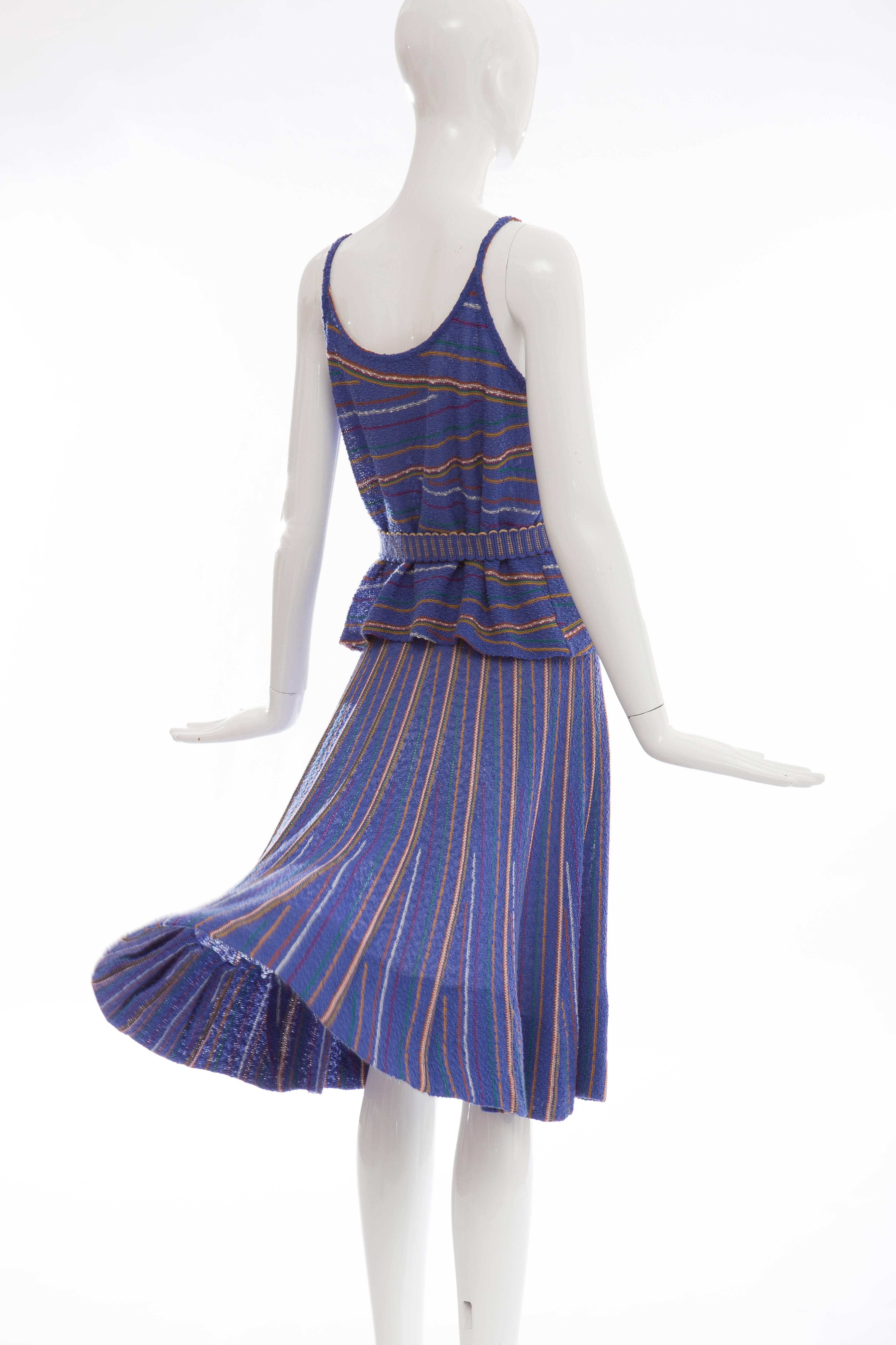 Missoni For Bonwit Teller Wool Nylon Linen Knit Skirt Suit,  Circa 1970s 4
