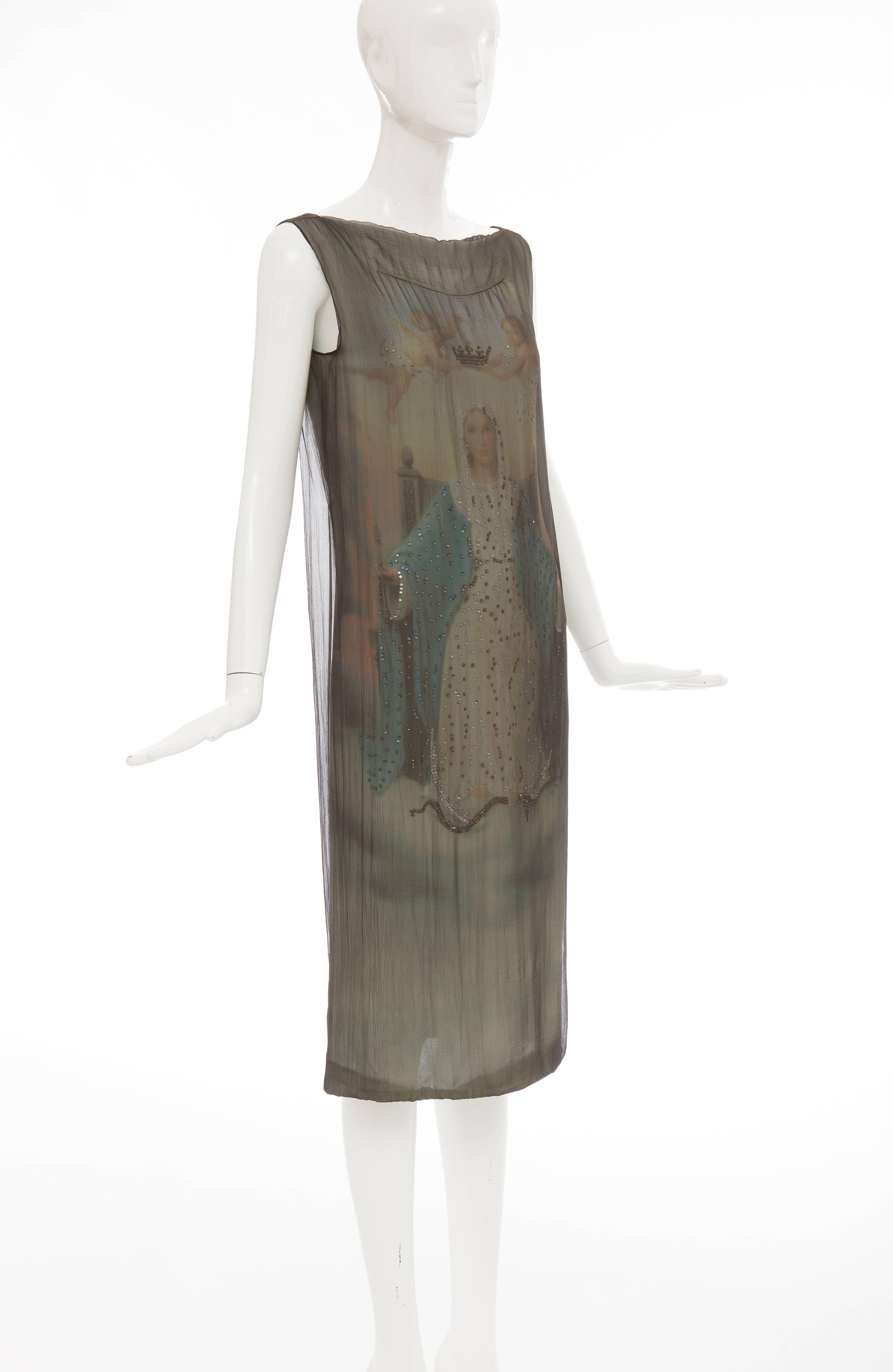 virgin mary print dress