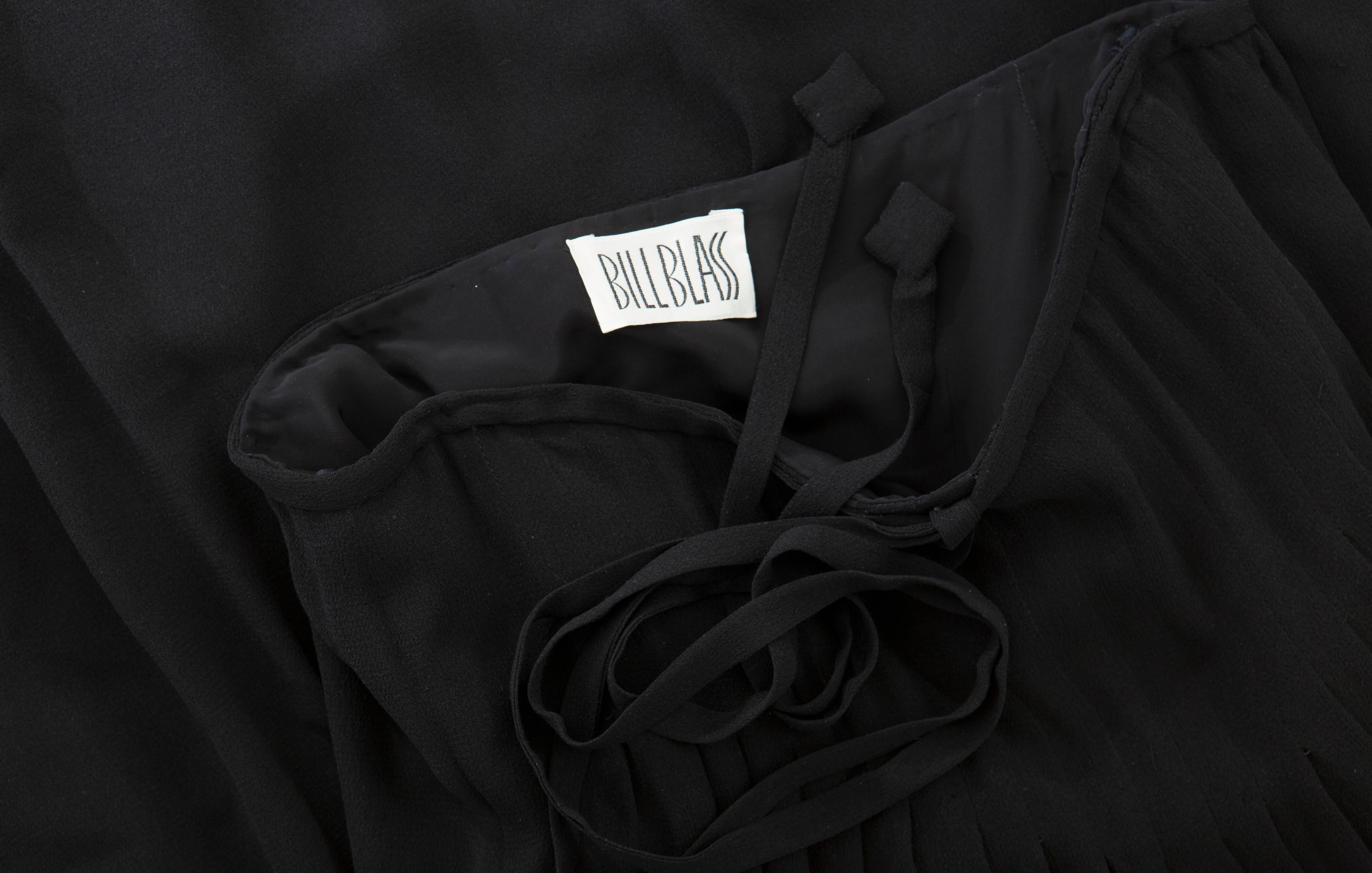 Bill Blass Black Nun's Cloth Strapless Evening Dress, Circa 1970's For Sale 6
