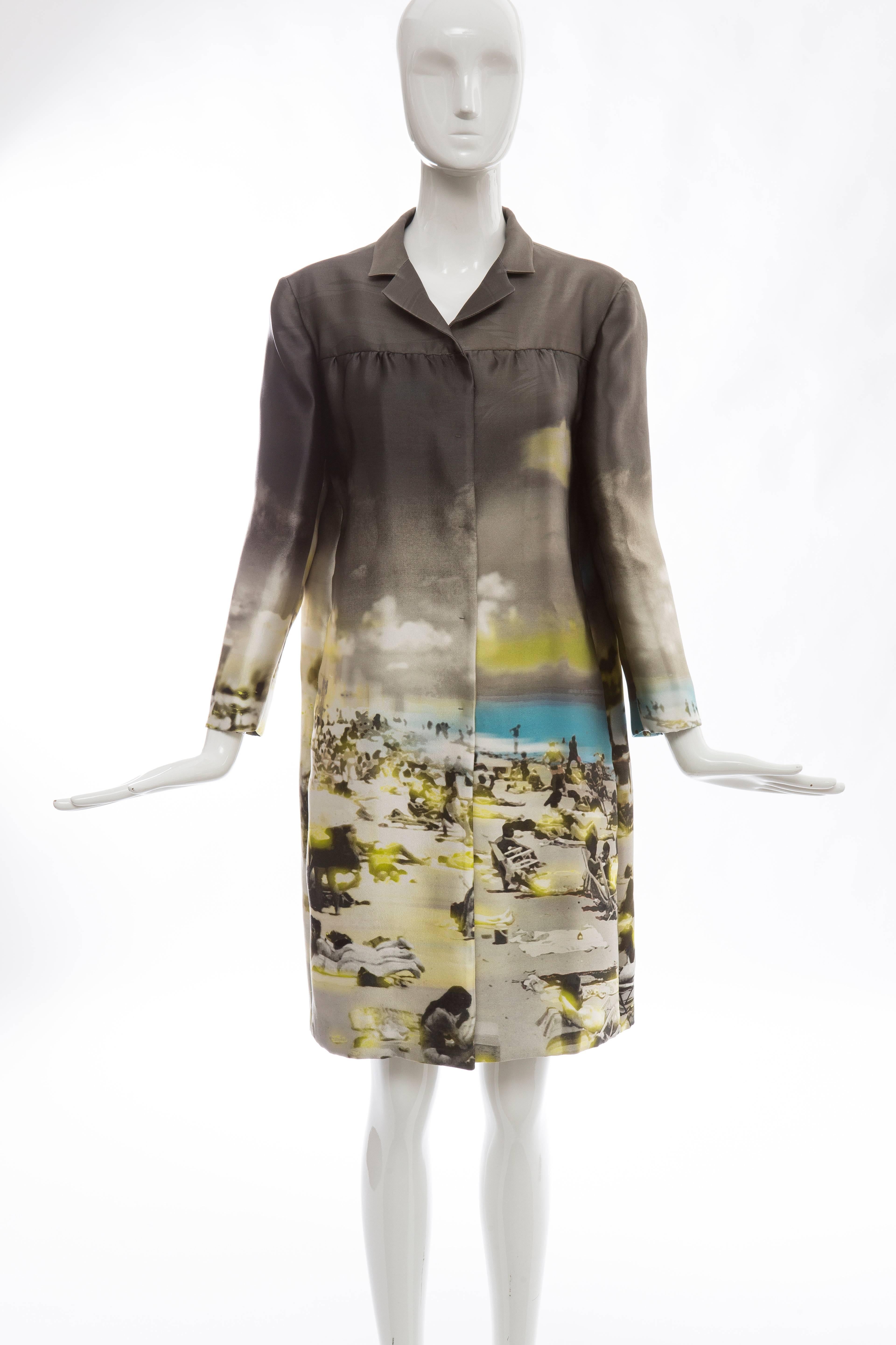Prada Silk Printed Snap Front Coat, Spring - Summer 2010 3