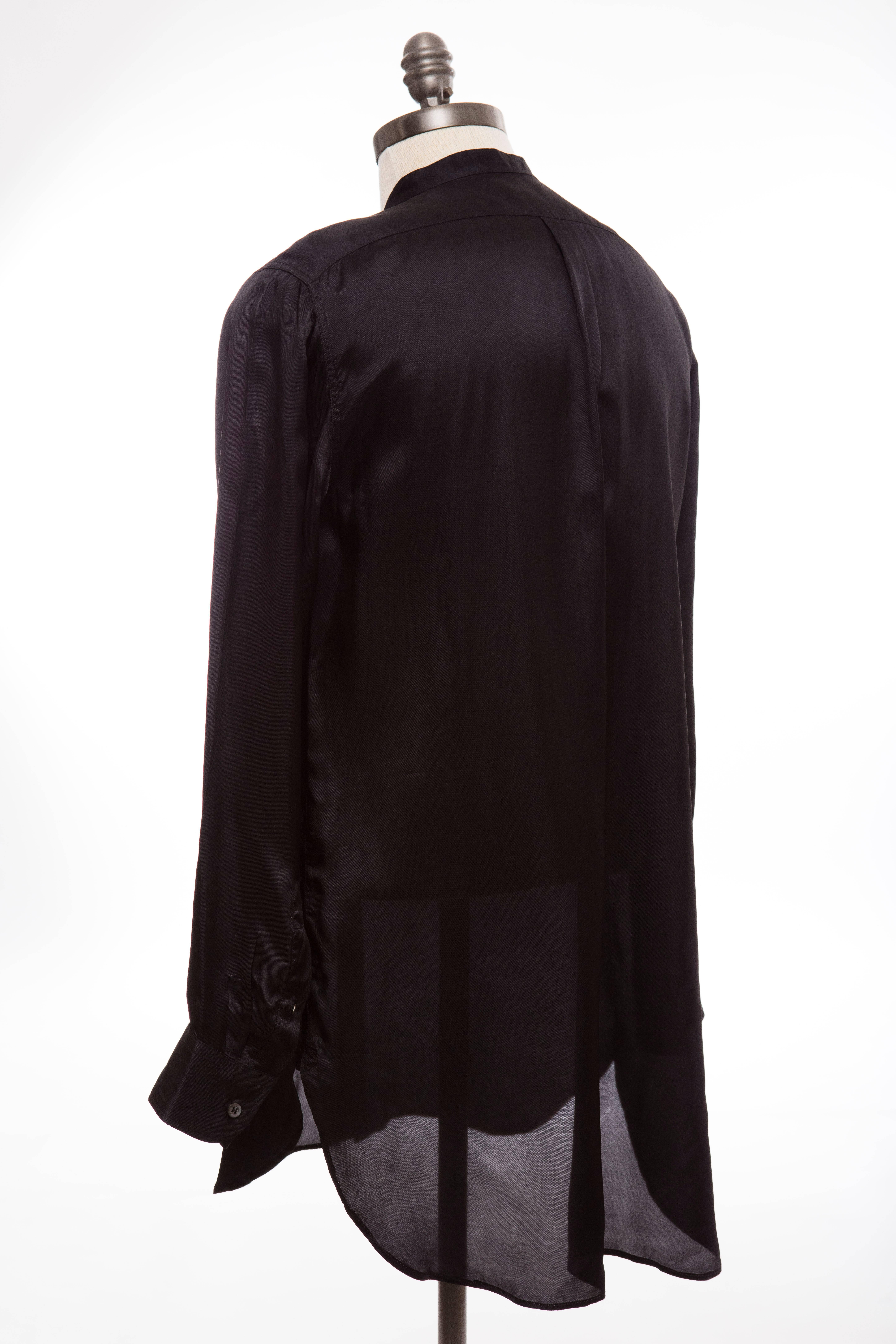 Dries Van Noten Men's Black Viscose Shirt With Marilyn Monroe Print, Spring 2016 1