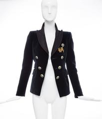 Nicolas Ghesquière For Balenciaga Navy Velvet Blazer, Autumn-Winter 2007
