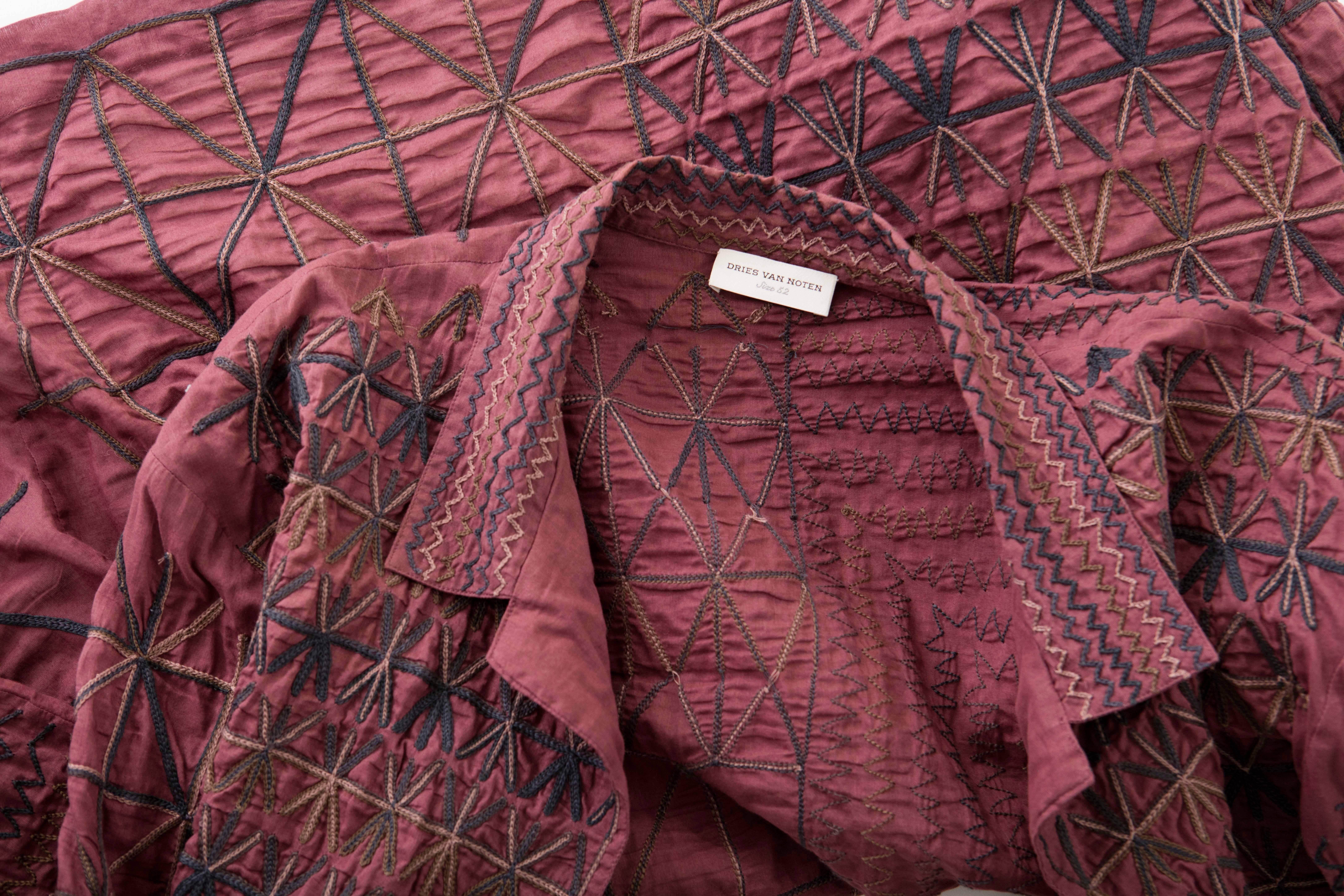 Dries Van Noten Men's Embroidered Cotton Lightweight Jacket, Spring 2015  3