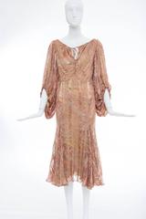Zac Posen Silk Chiffon Dress With Paisley Print, Fall 2005