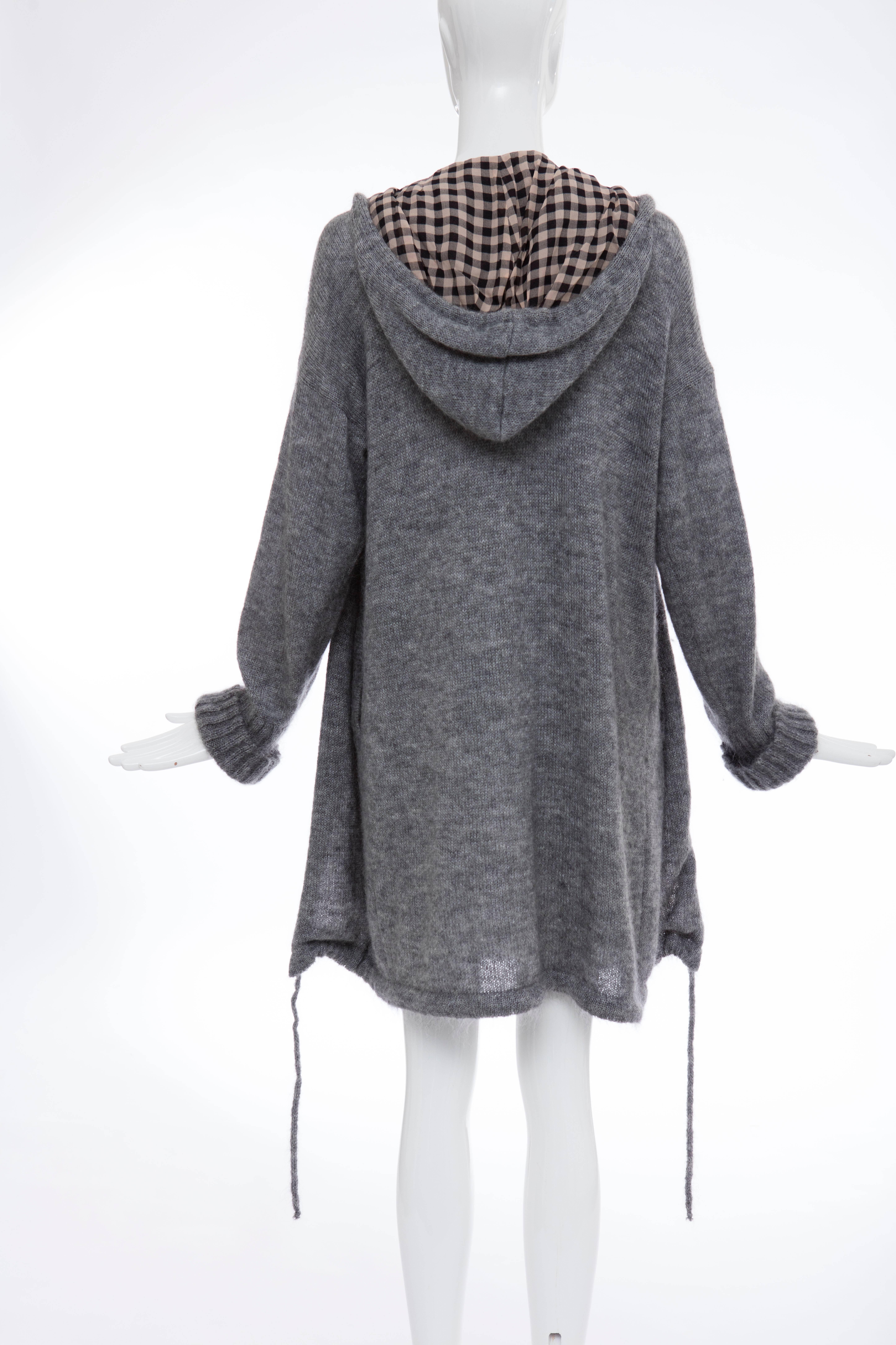 Jean Paul Gaultier Mohair Nylon Knit Dress With Hood , Autumn - Winter 2010 In Excellent Condition In Cincinnati, OH