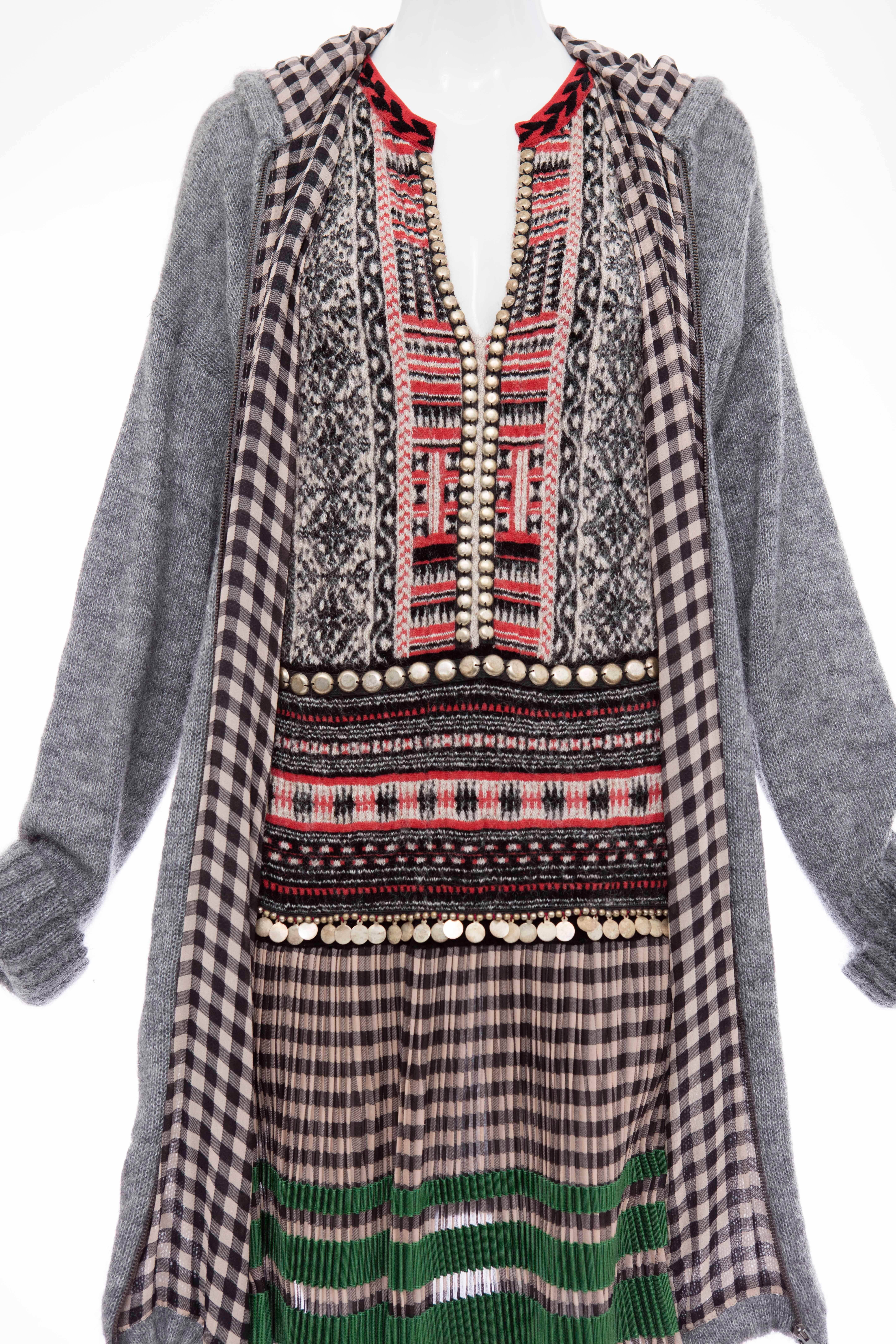 Jean Paul Gaultier Mohair Nylon Knit Dress With Hood , Autumn - Winter 2010 1