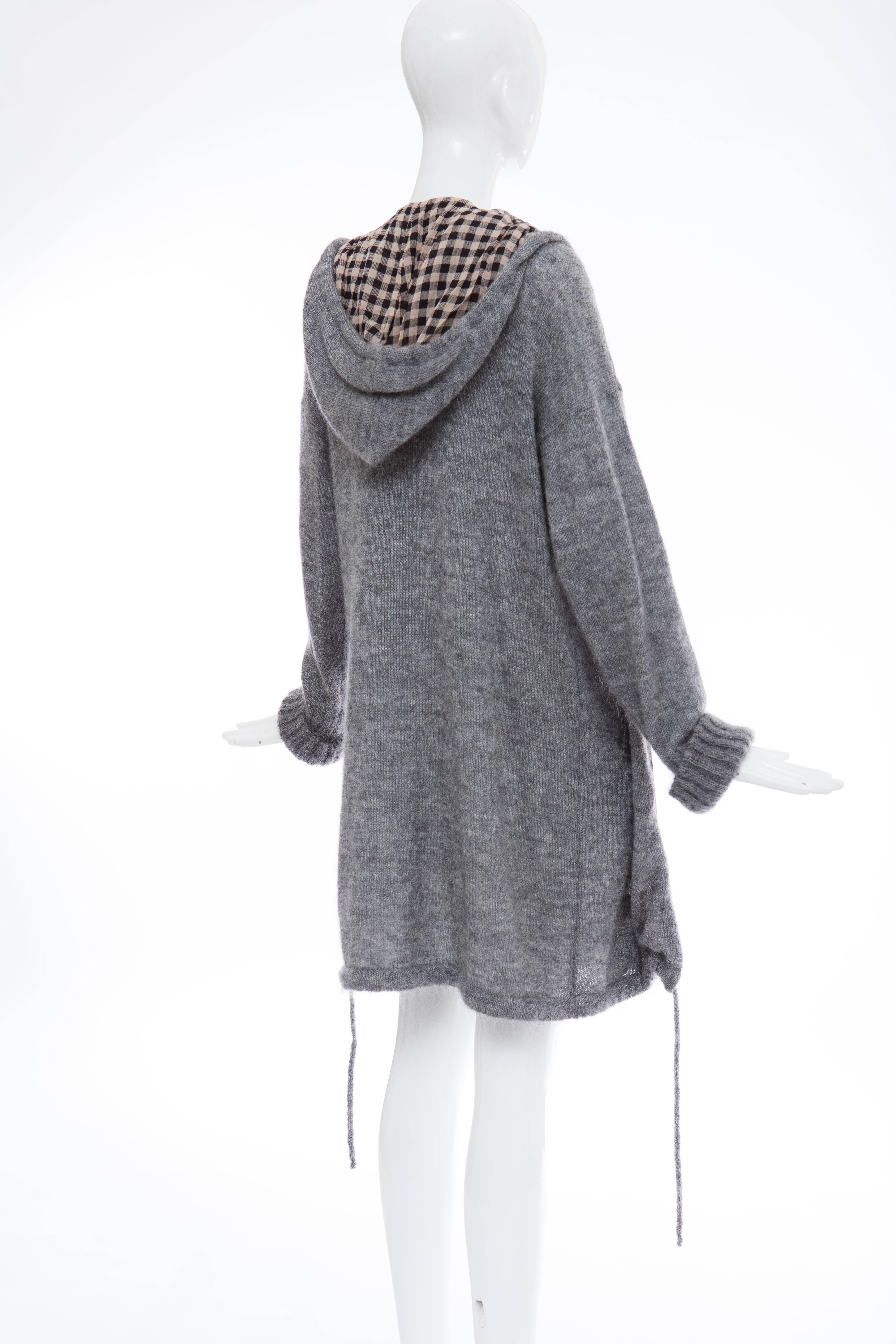 Jean Paul Gaultier Mohair Nylon Knit Dress With Hood , Autumn - Winter 2010 2