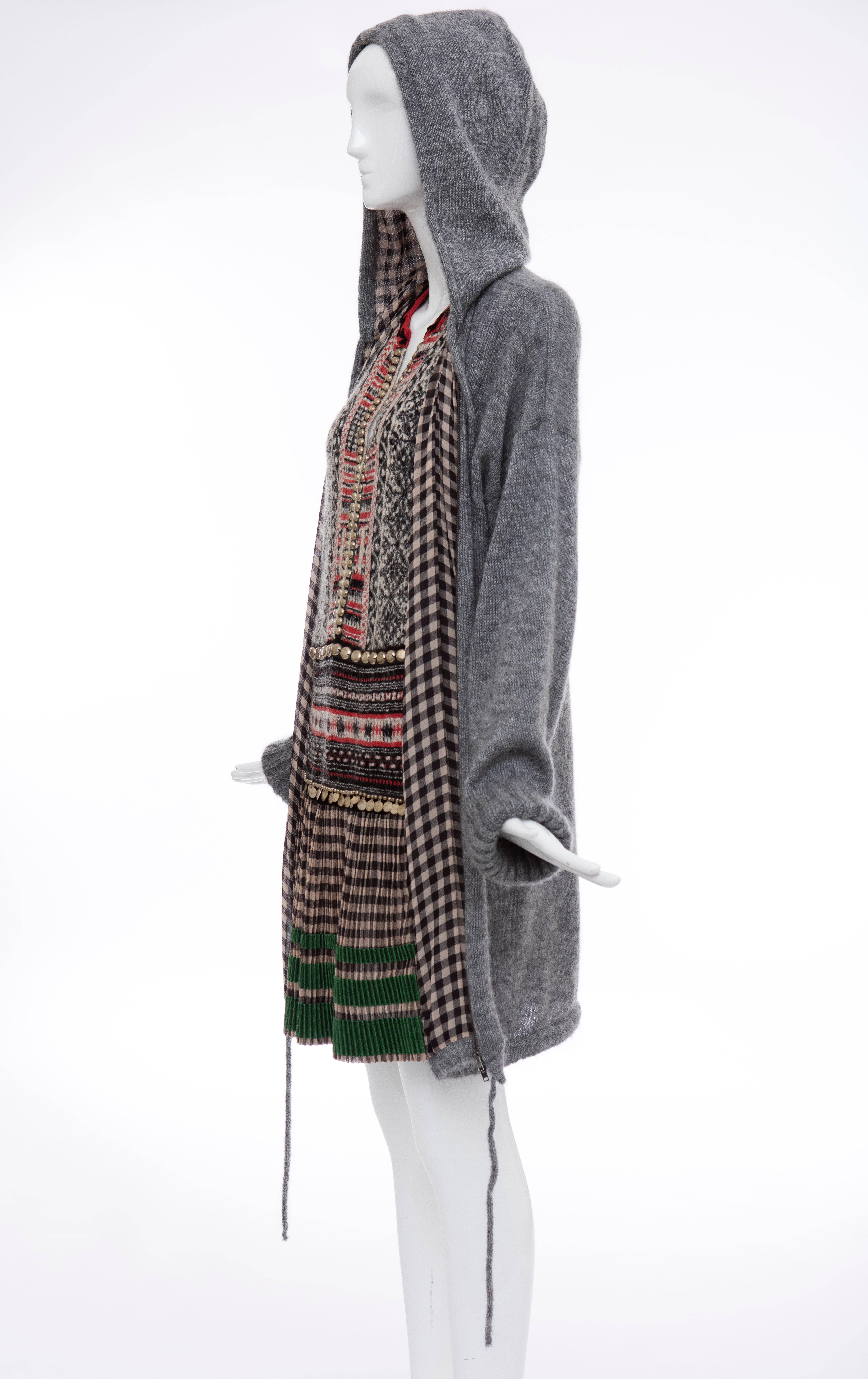 Jean Paul Gaultier Mohair Nylon Knit Dress With Hood , Autumn - Winter 2010 3