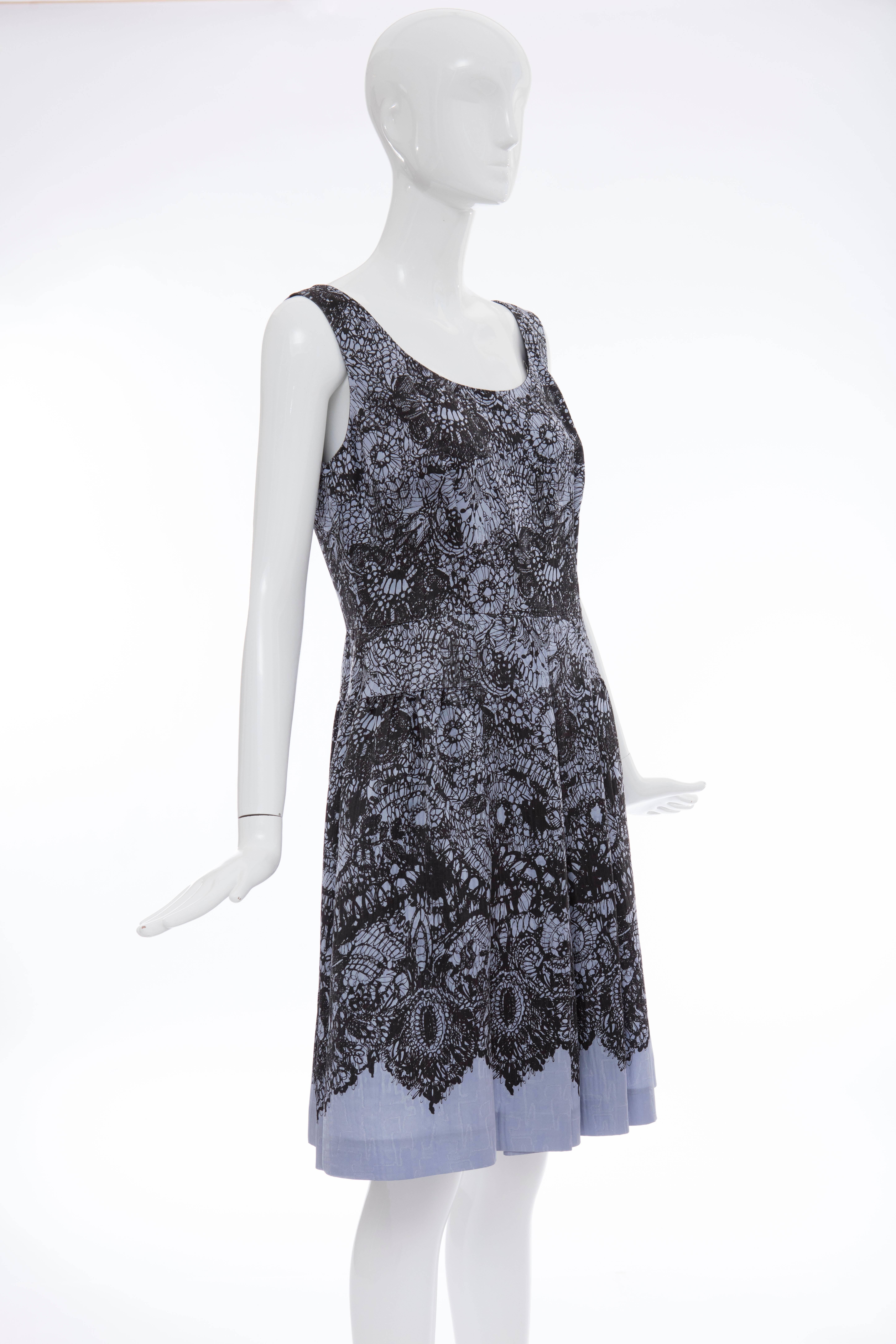 Women's Prada Printed Viscose Silk Nylon Sleeveless Dress, Circa 2011 For Sale