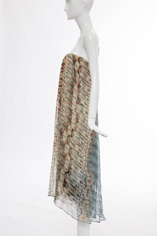 Alexander McQueen Butterfly Printed Silk Chiffon Dress, Spring - Summer ...
