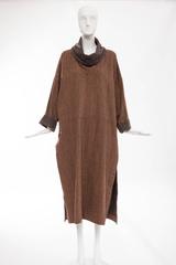 Issey Miyake Plantation Striped Woven Cotton Double Layered Dress, Circa 1980's