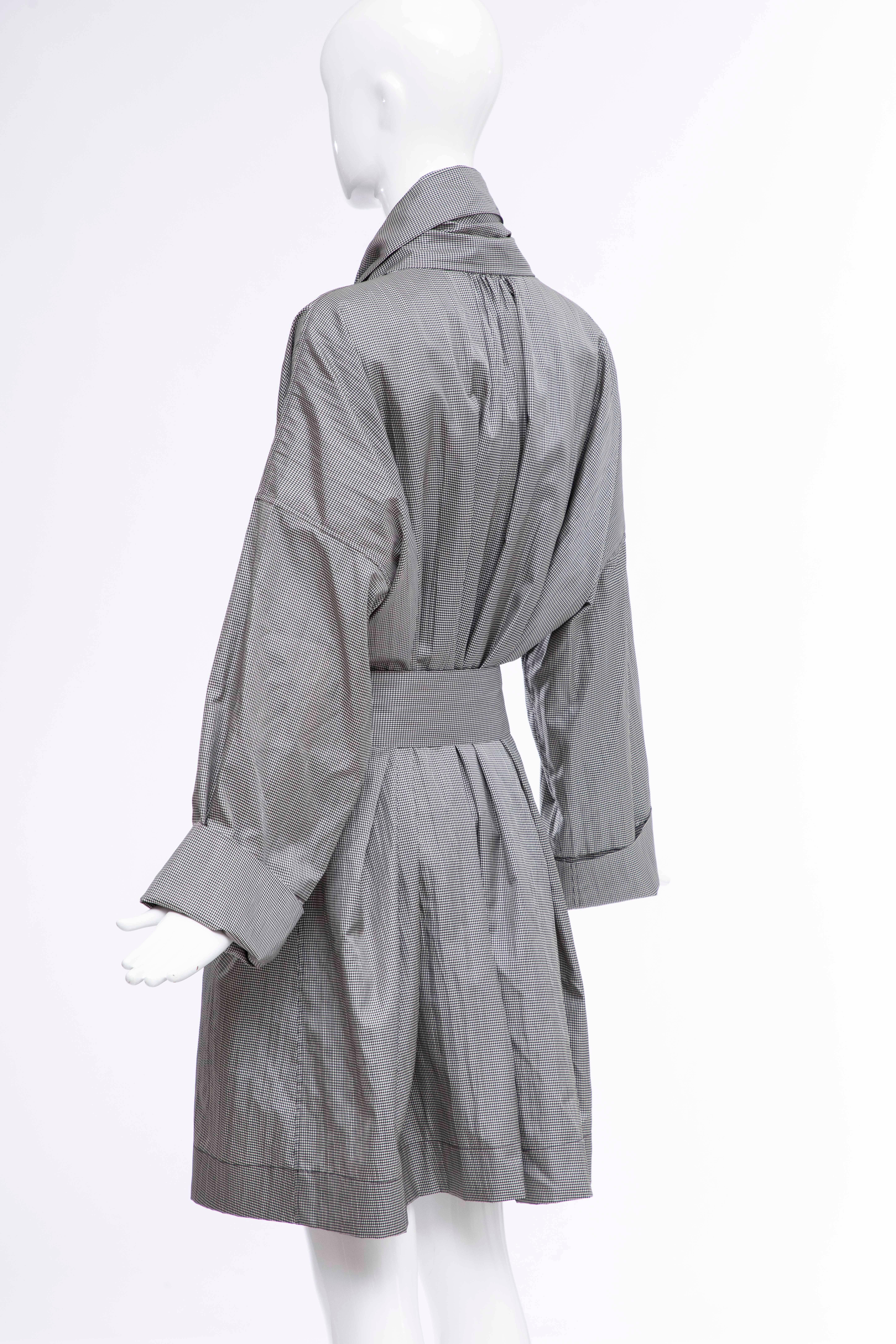 Issey Miyake Houndstooth Trench Coat Metropolitan of Art Collection, Circa 1985 For Sale 1