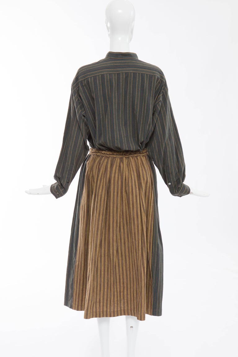 Vintage 90s Plantation By Issey Miyake Striped Skirt Womens Size W27