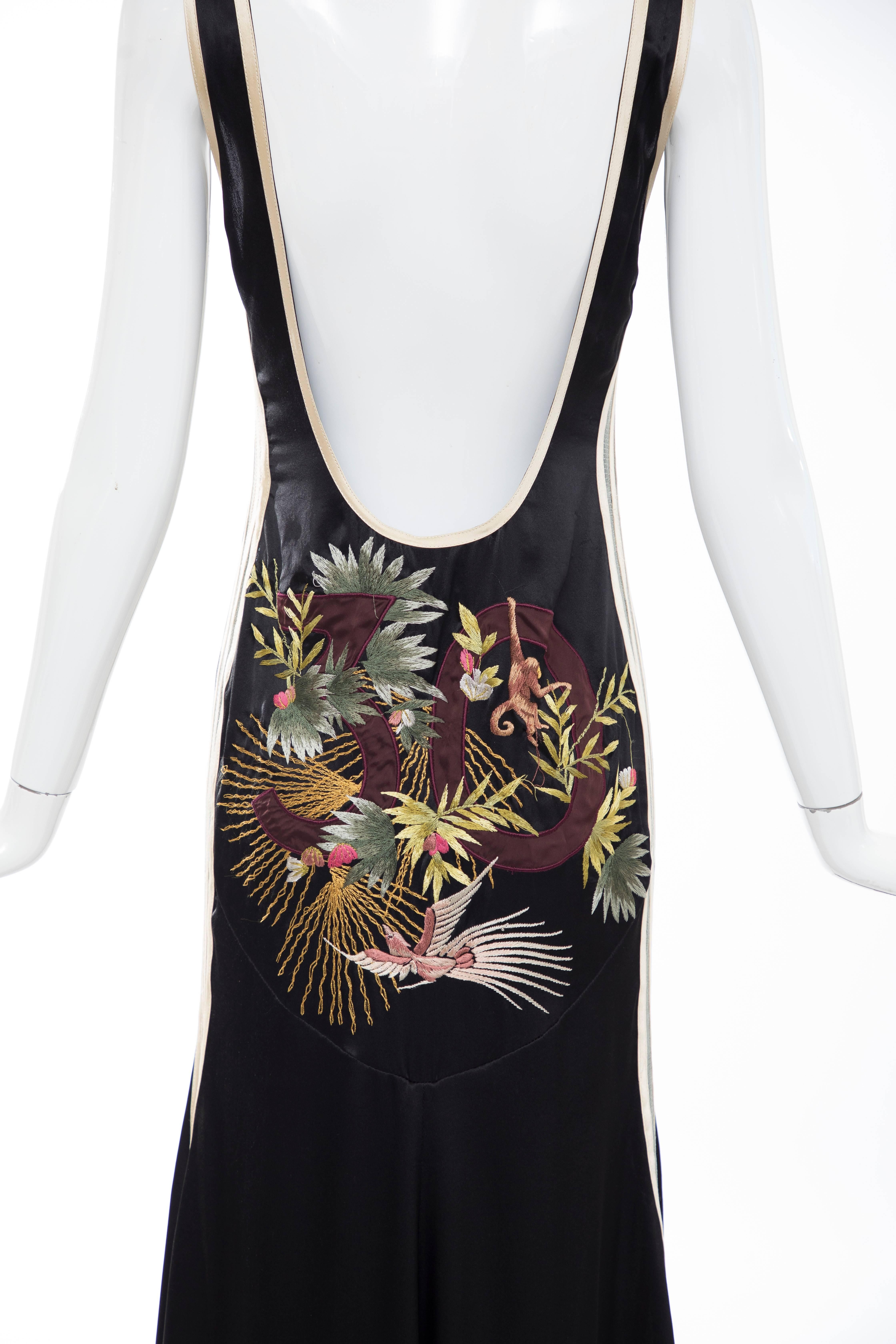 Jean Paul Gaultier Silk Embroidered Evening Dress, Spring 2007 In Excellent Condition In Cincinnati, OH