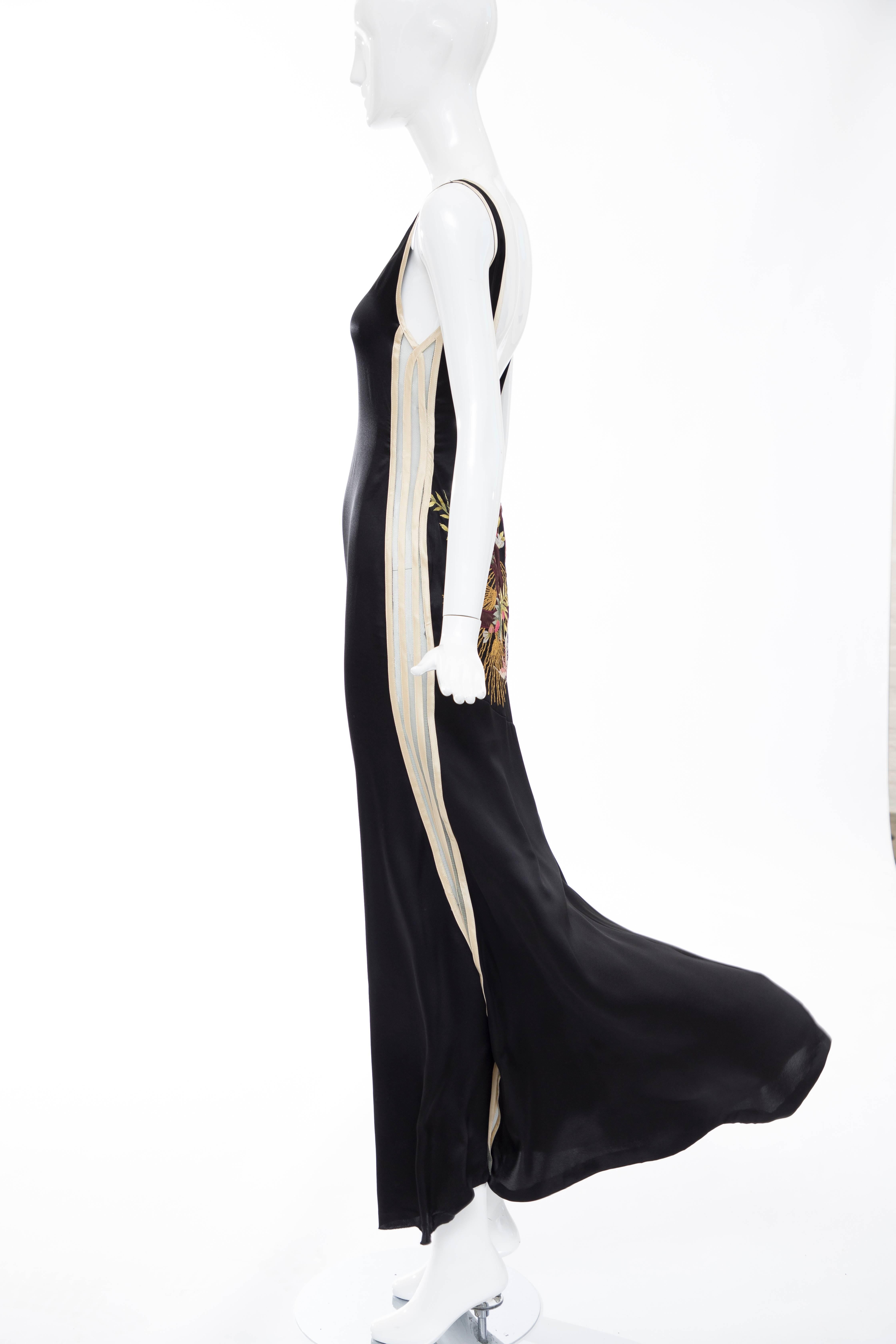 Jean Paul Gaultier Silk Embroidered Evening Dress, Spring 2007 1
