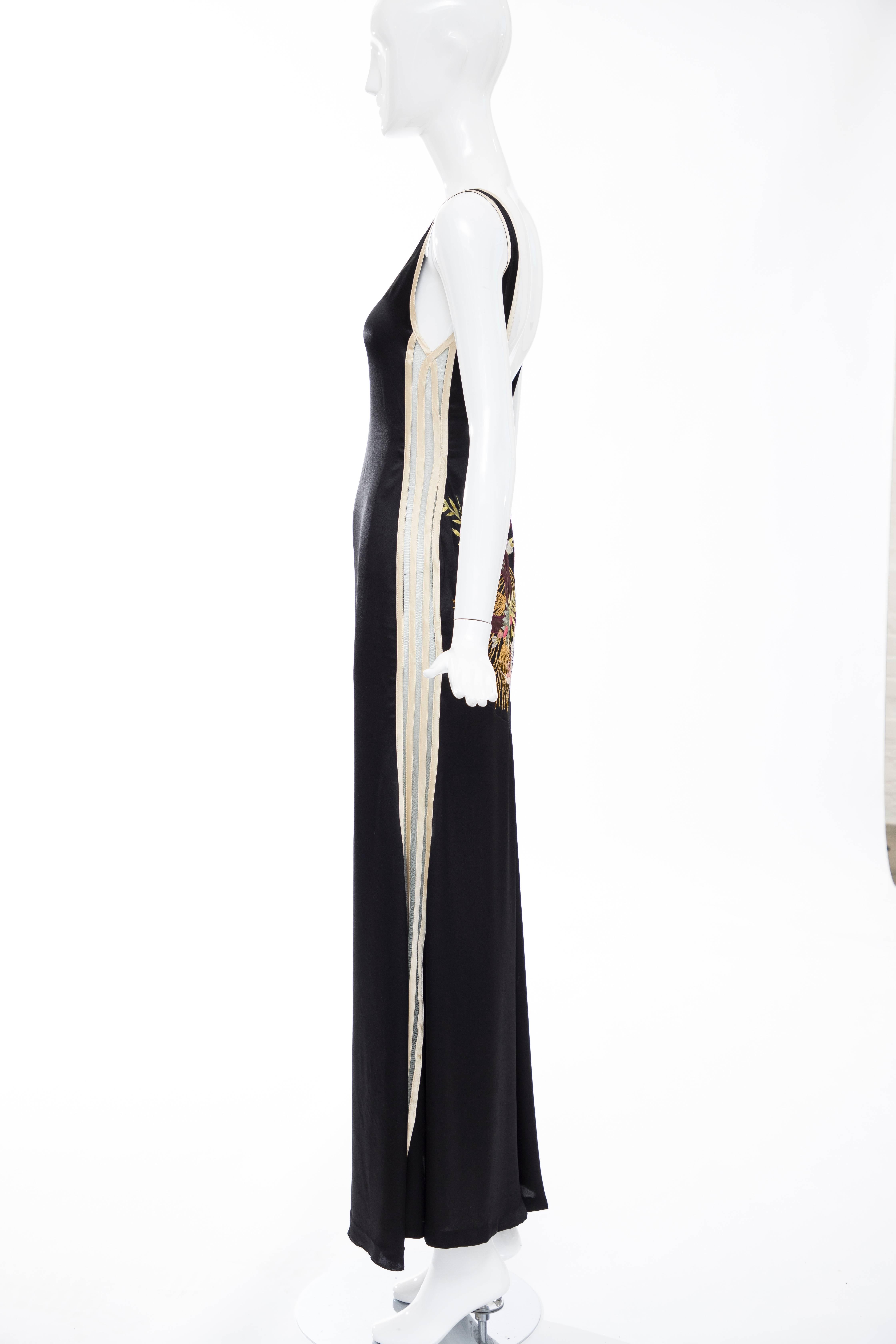 Jean Paul Gaultier Silk Embroidered Evening Dress, Spring 2007 2