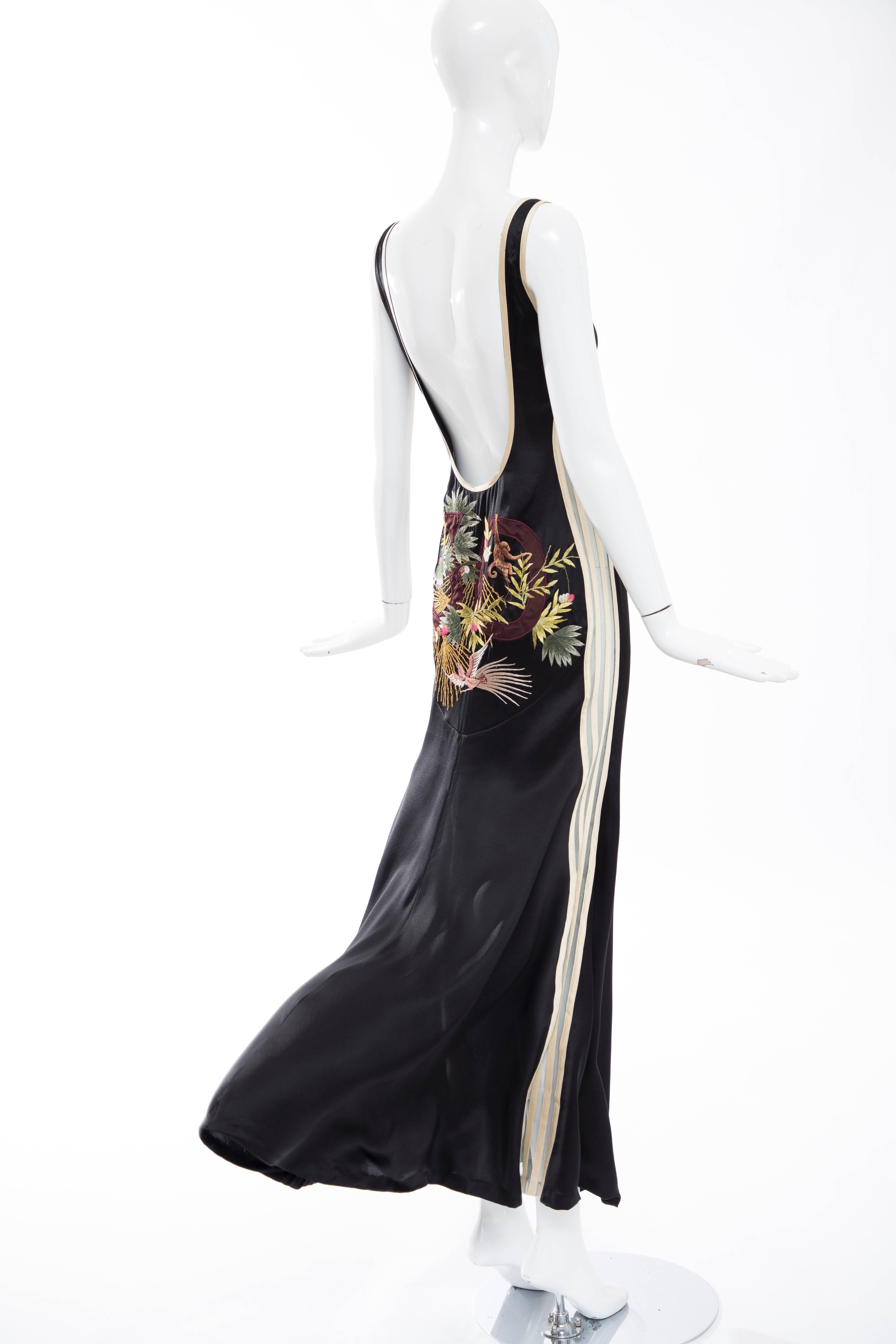 Jean Paul Gaultier Silk Embroidered Evening Dress, Spring 2007 3