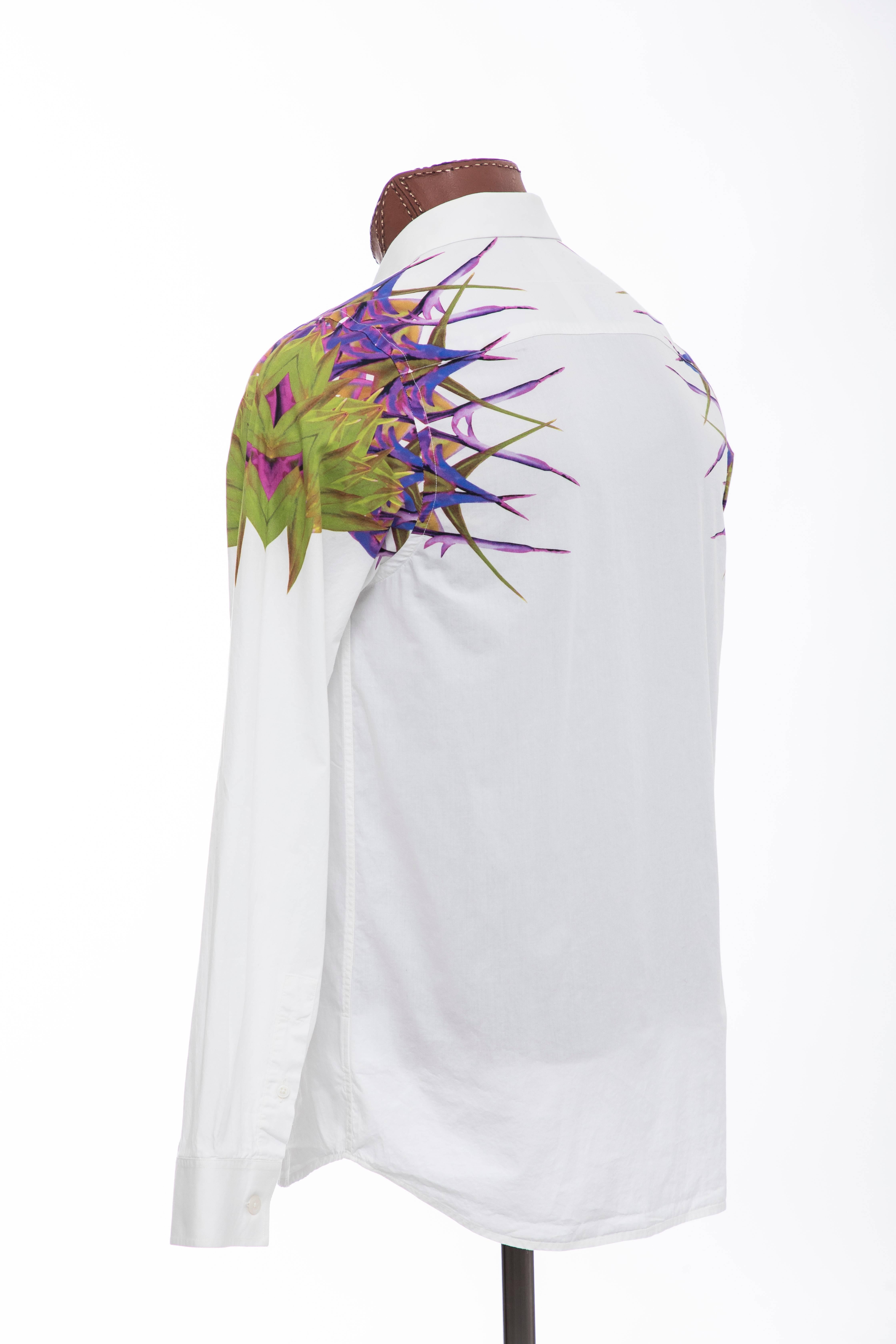 Riccardo Tisci Givenchy Men's Cotton Birds Of Paradise Shirt, Spring 2012 1
