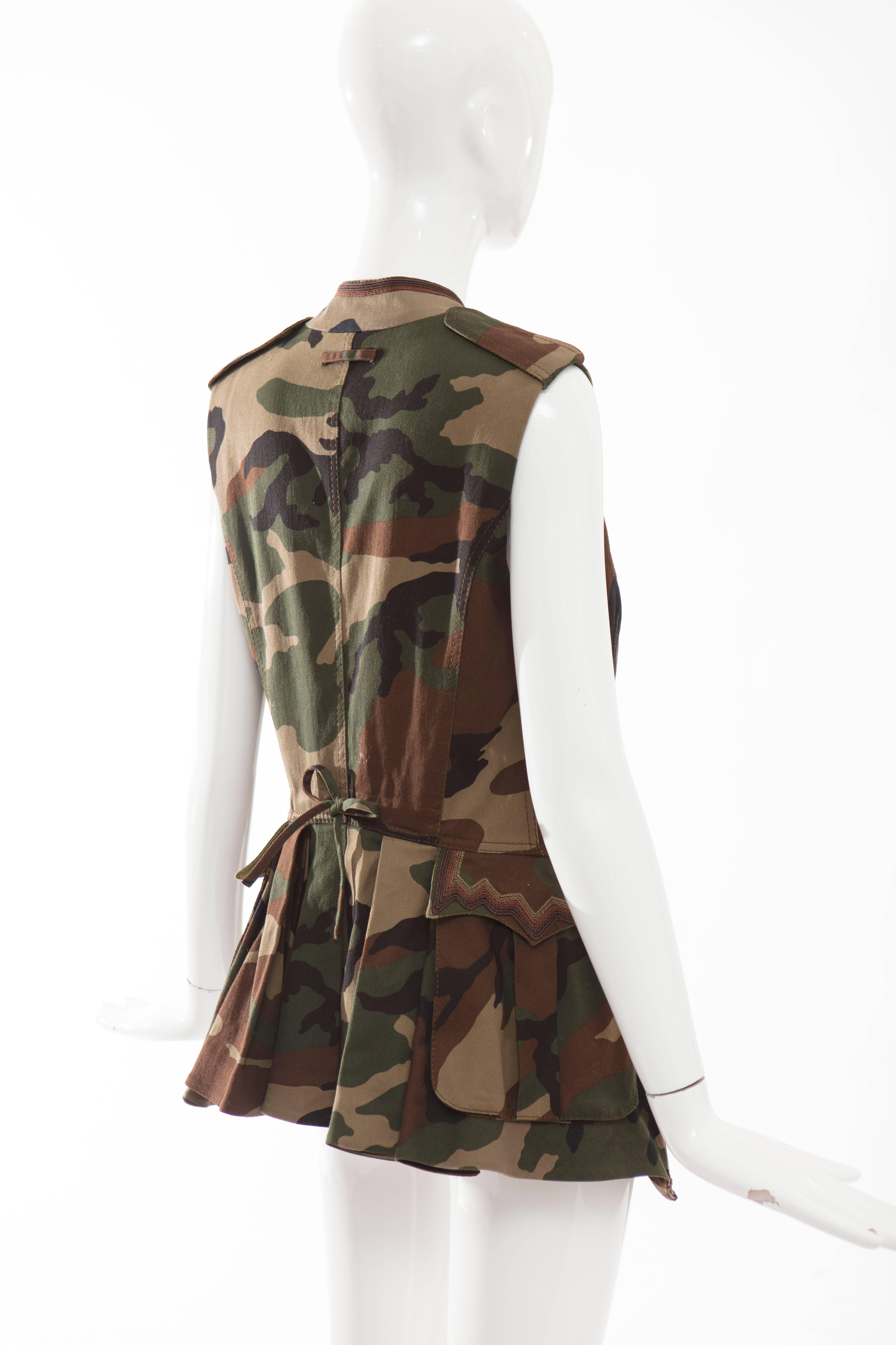 Jean Paul Gaultier Cotton Camouflage Vest, Spring - Summer 2008 1