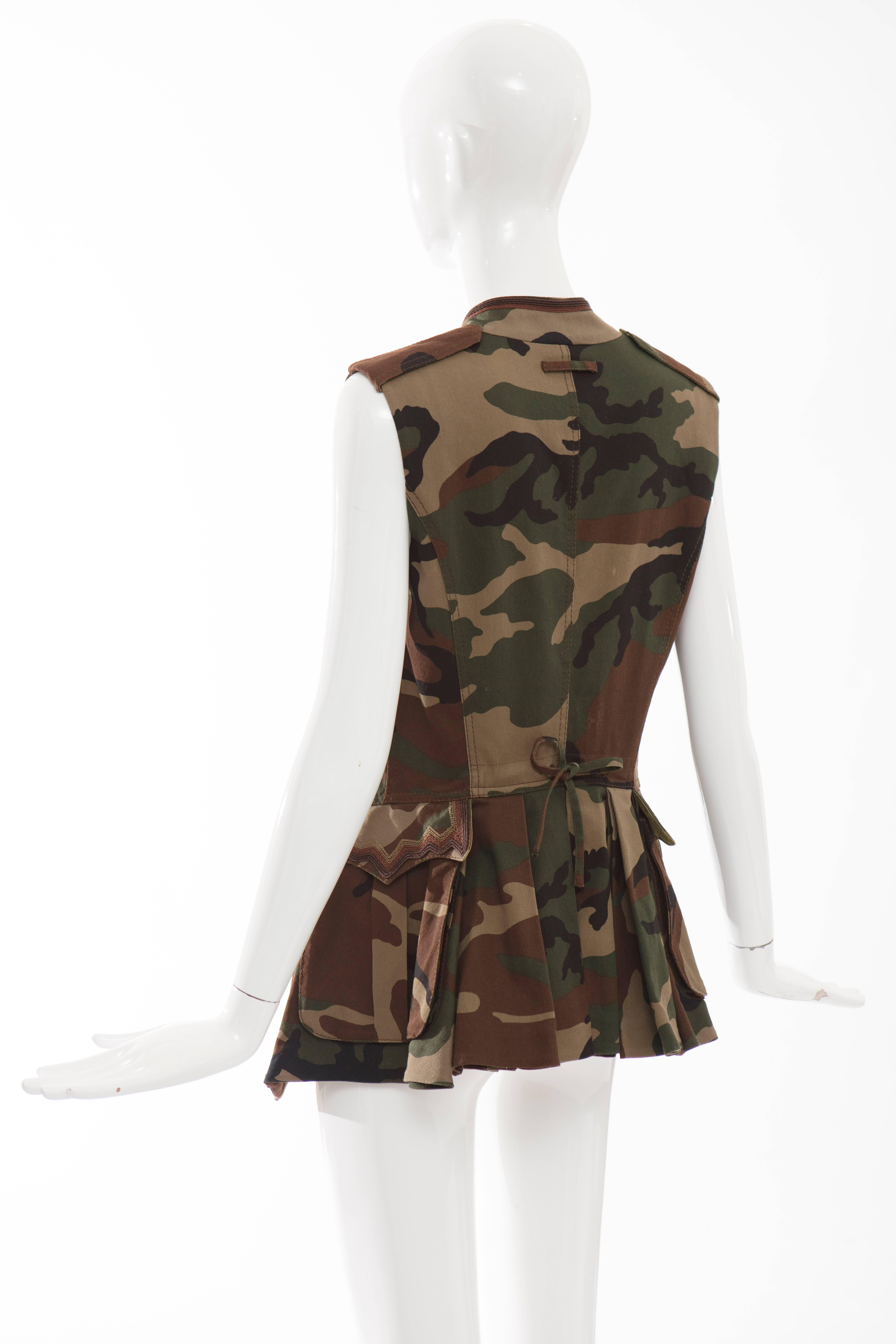 Jean Paul Gaultier Cotton Camouflage Vest, Spring - Summer 2008 3