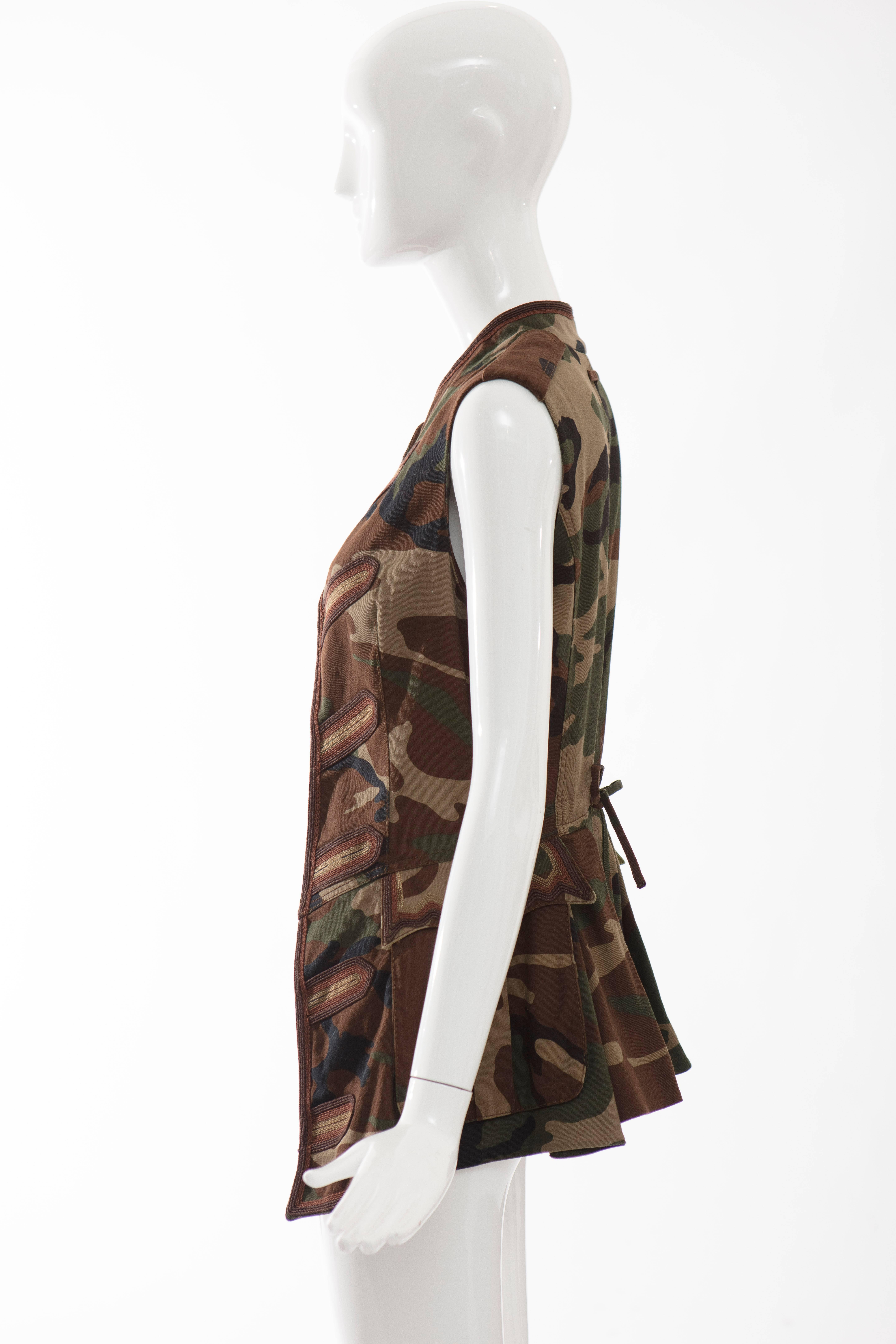 Jean Paul Gaultier Cotton Camouflage Vest, Spring - Summer 2008 4