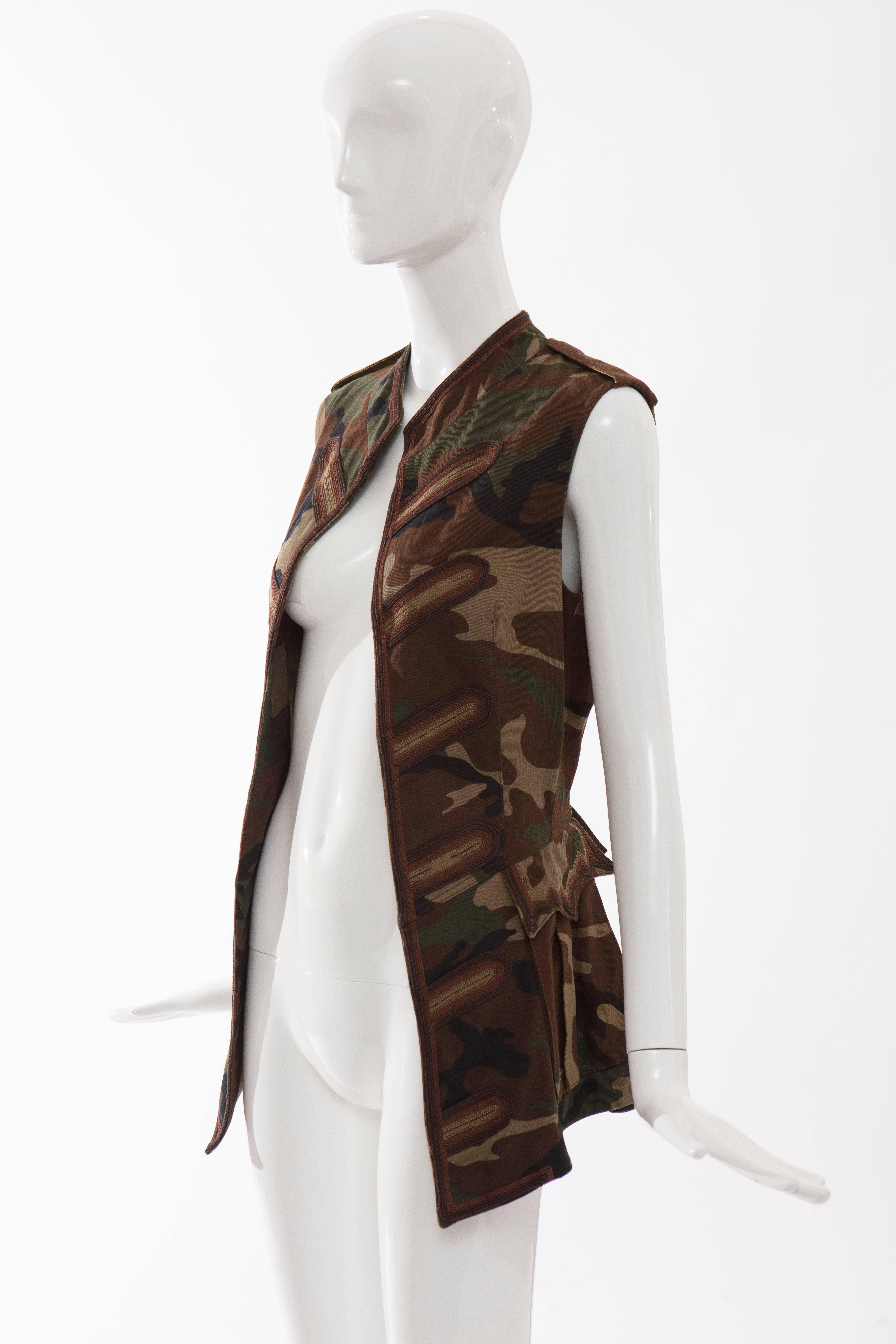 Jean Paul Gaultier Cotton Camouflage Vest, Spring - Summer 2008 5