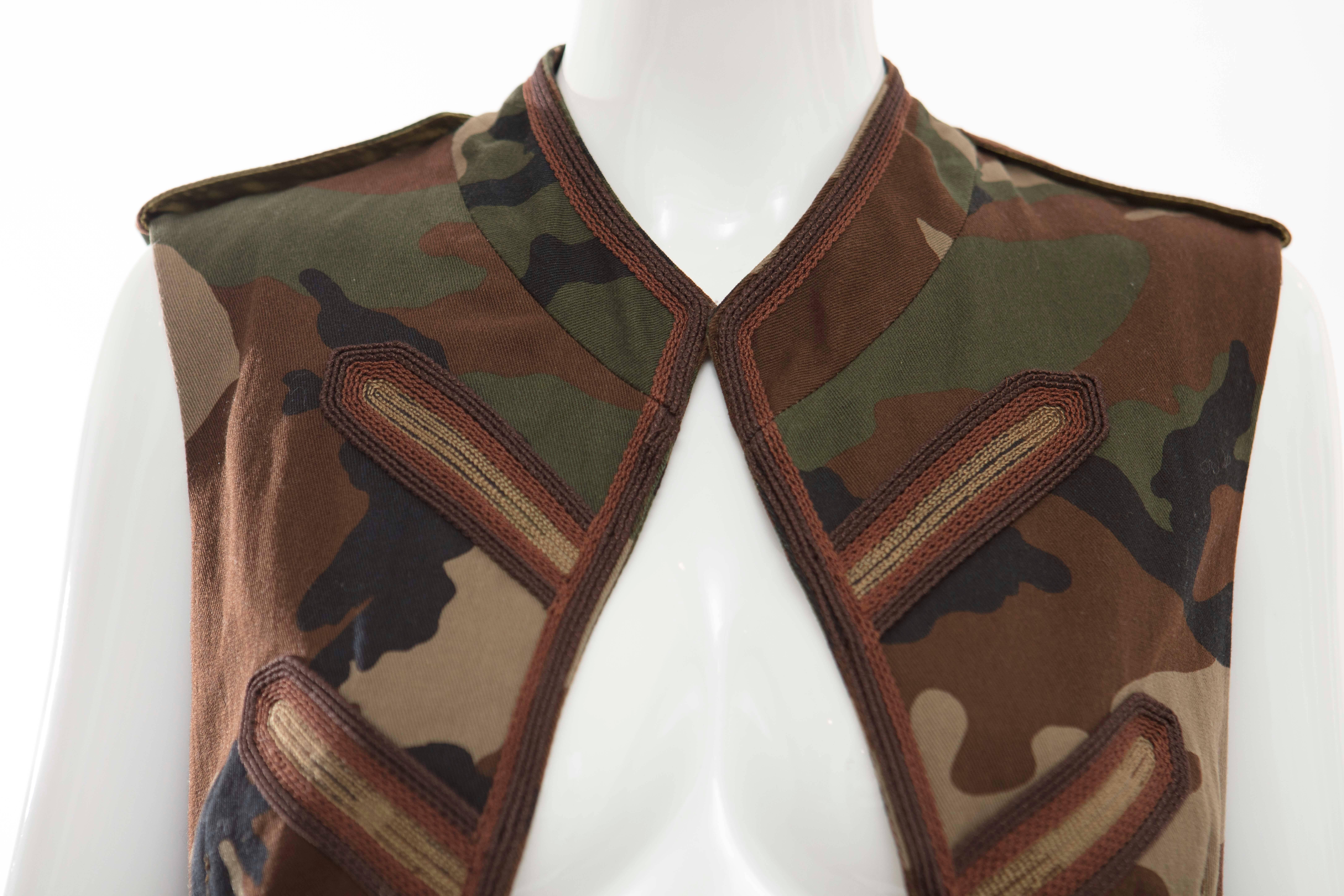 Jean Paul Gaultier Cotton Camouflage Vest, Spring - Summer 2008 2