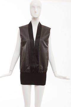 John Bartlett Charcoal Grey Duchess Silk Satin Vest, Autumn - Winter 1999