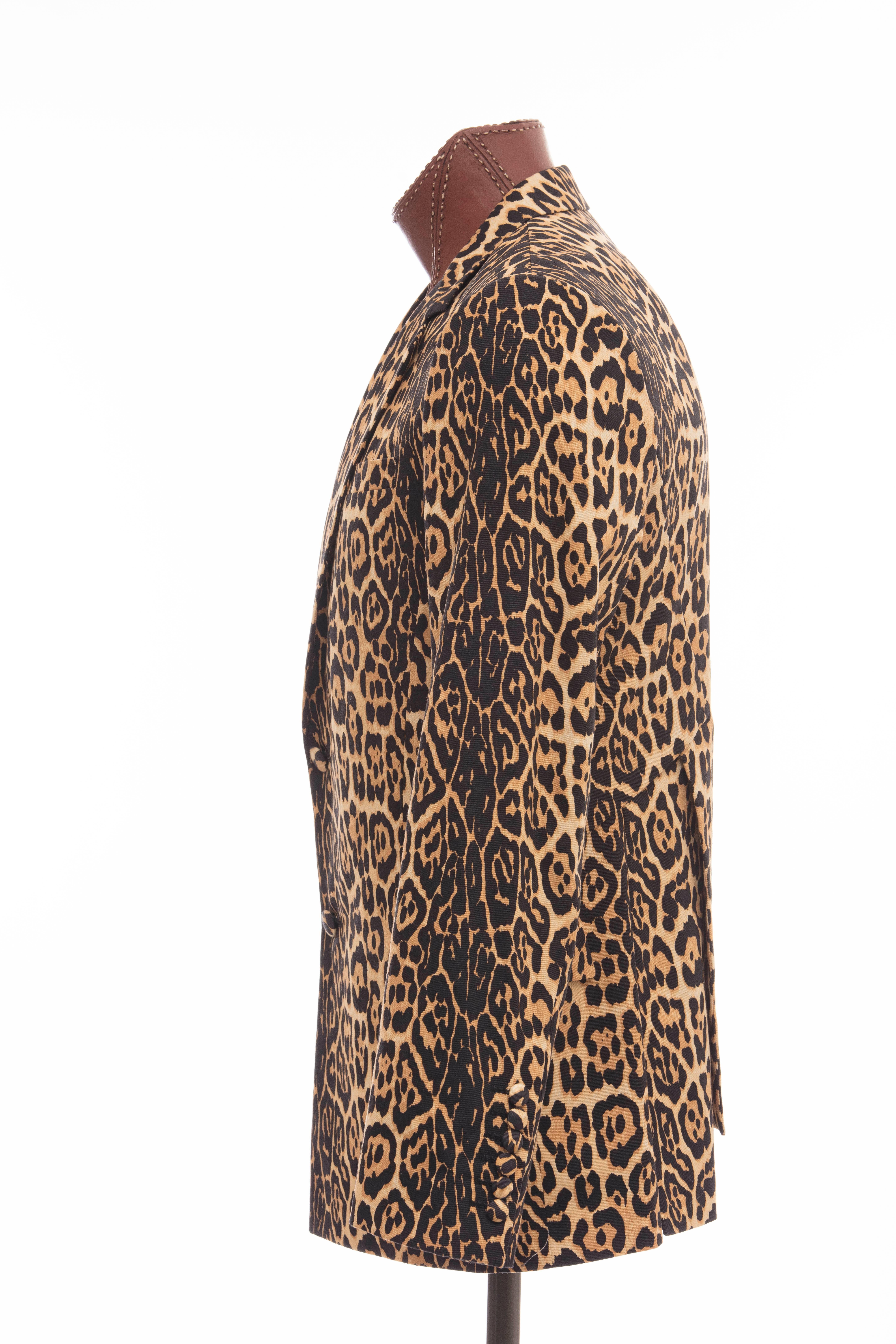 Givenchy Riccardo Tisci Men's Runway Cotton Leopard Blazer, Spring 2011 1