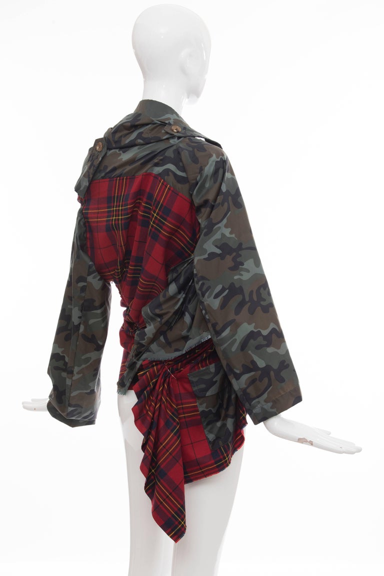 COMME des GARCONS SHIRT wool Tartan check tailored jacket W18111 Red S