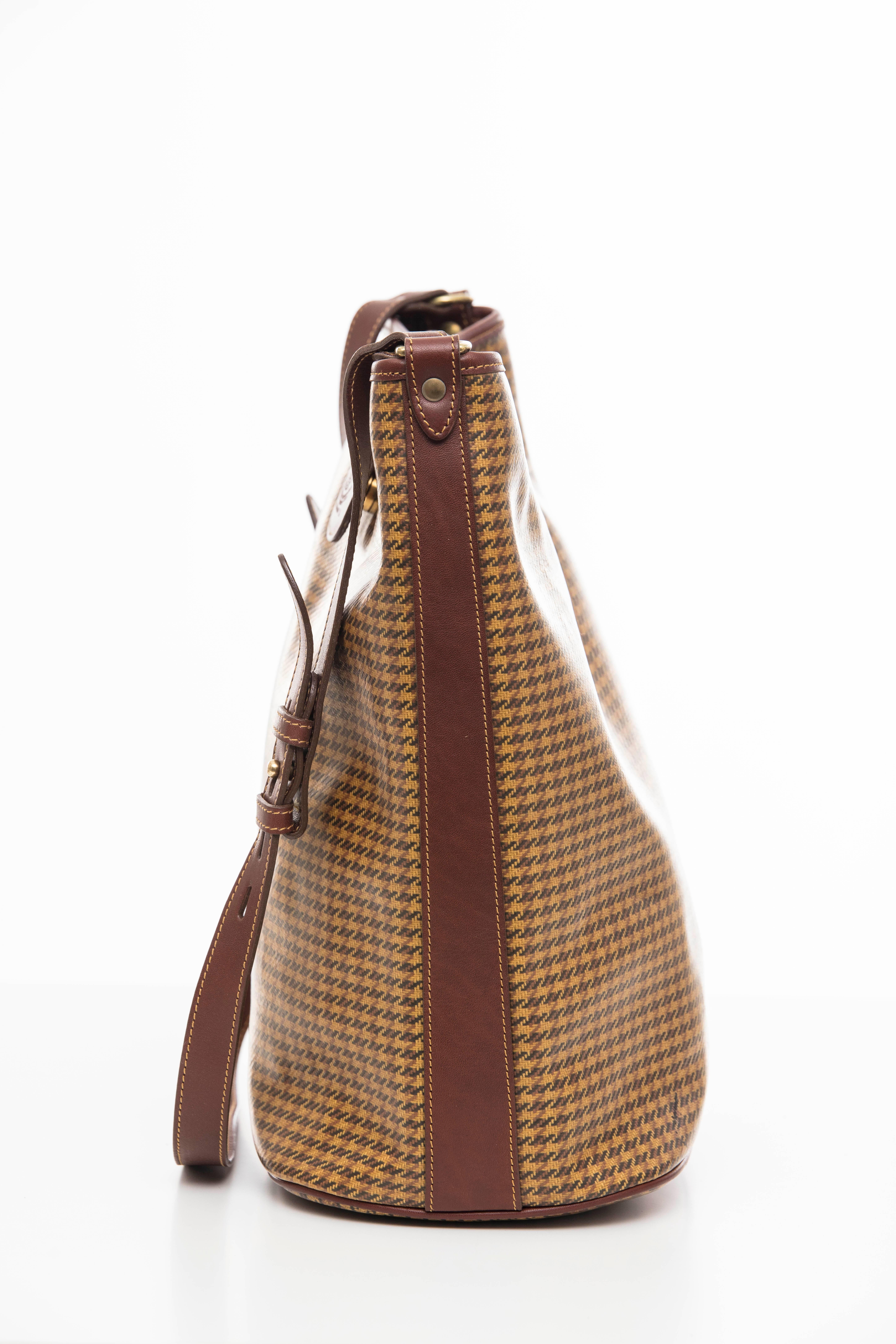 Ghurka Marley Hodgson Houndstooth Check Shoulder Bag Adjustable Shoulder Strap 1