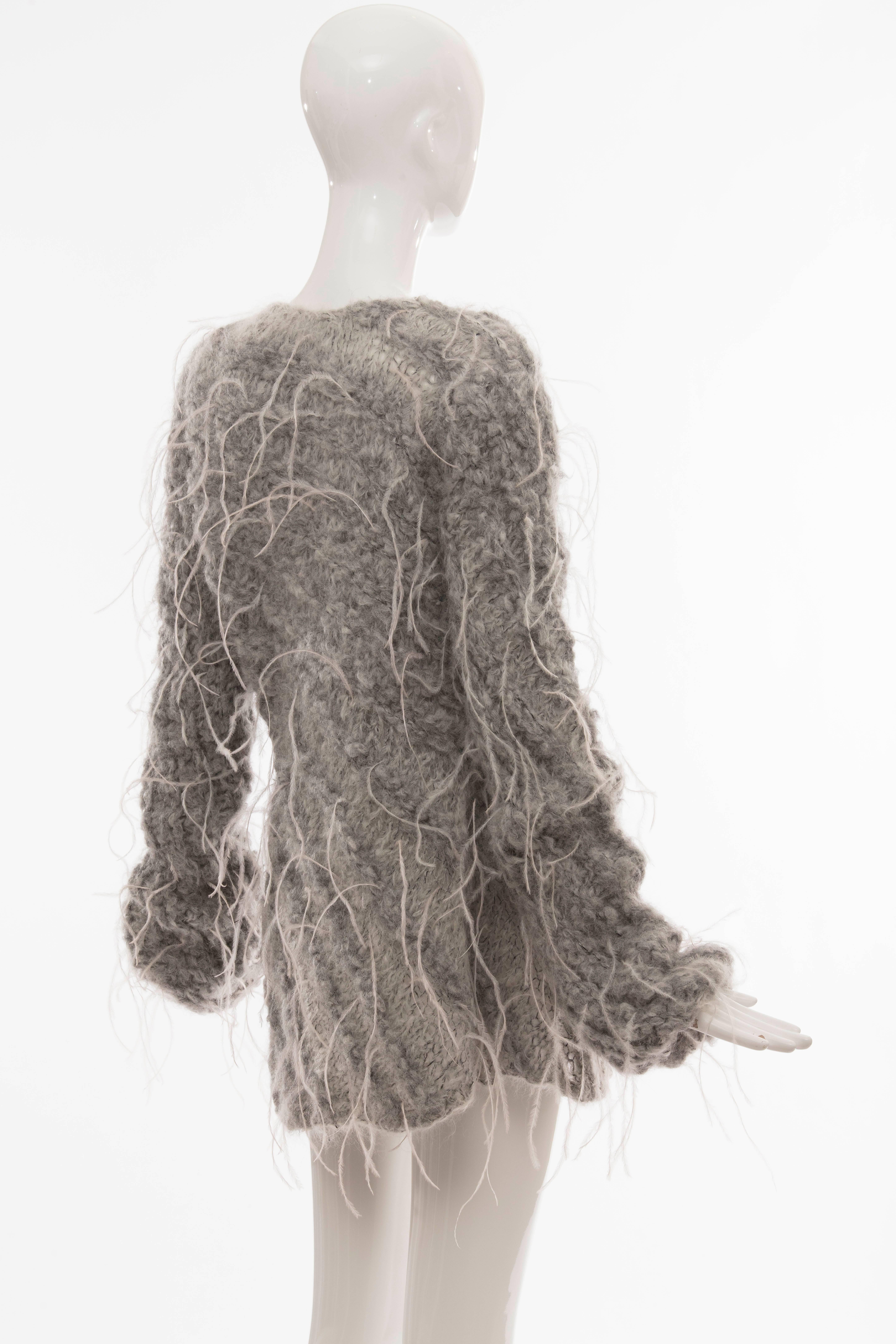 Olivier Theyskens Nina Ricci Alpaca Mohair Ostrich Feathers Sweater, Fall 2007 In Excellent Condition In Cincinnati, OH