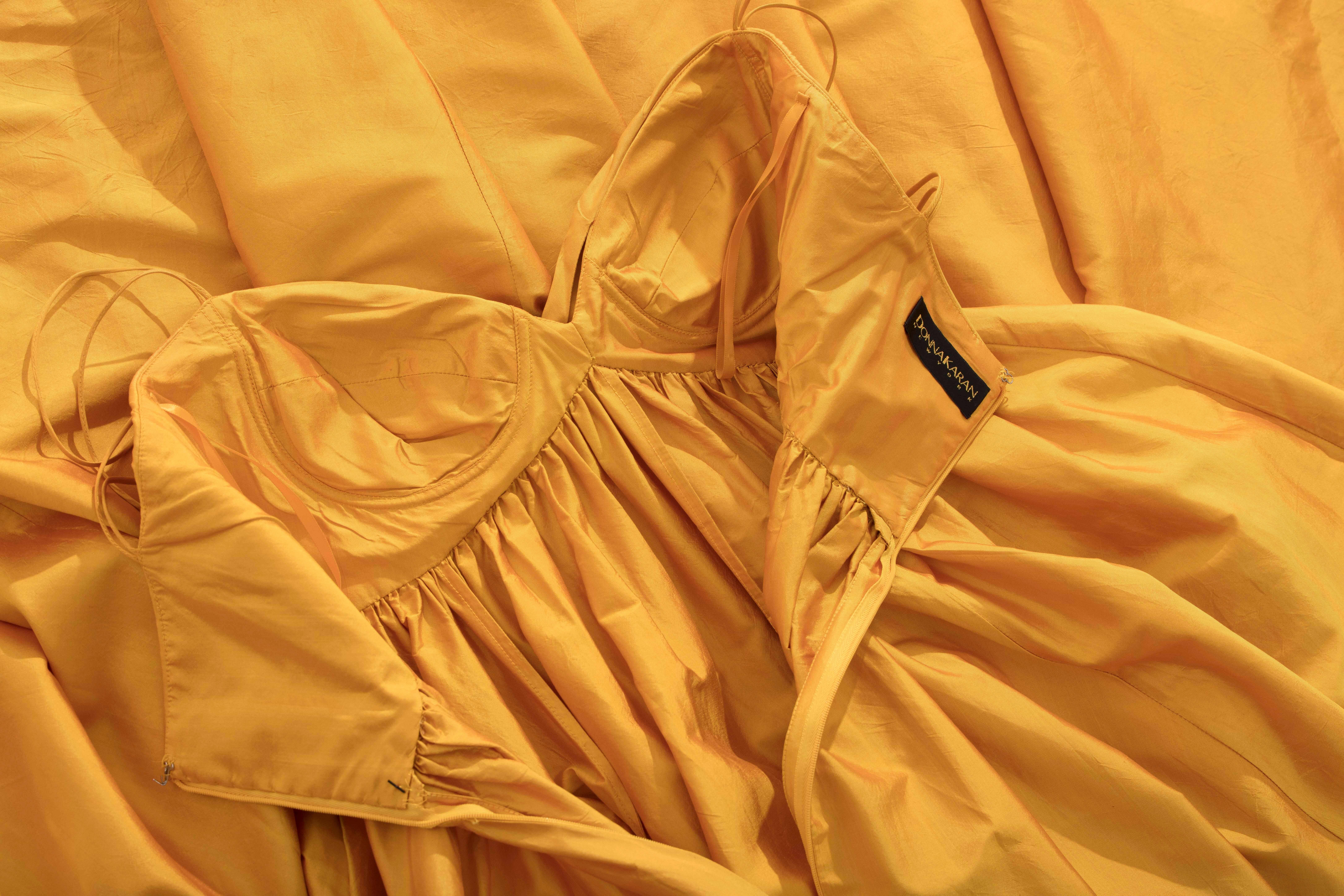 Donna Karan Silk Marigold Evening Dress, Circa: 1980s 2