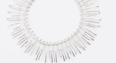 Bent Knudsen Modernist Curved Fringe Sterling Silver Necklace, Circa 1970s