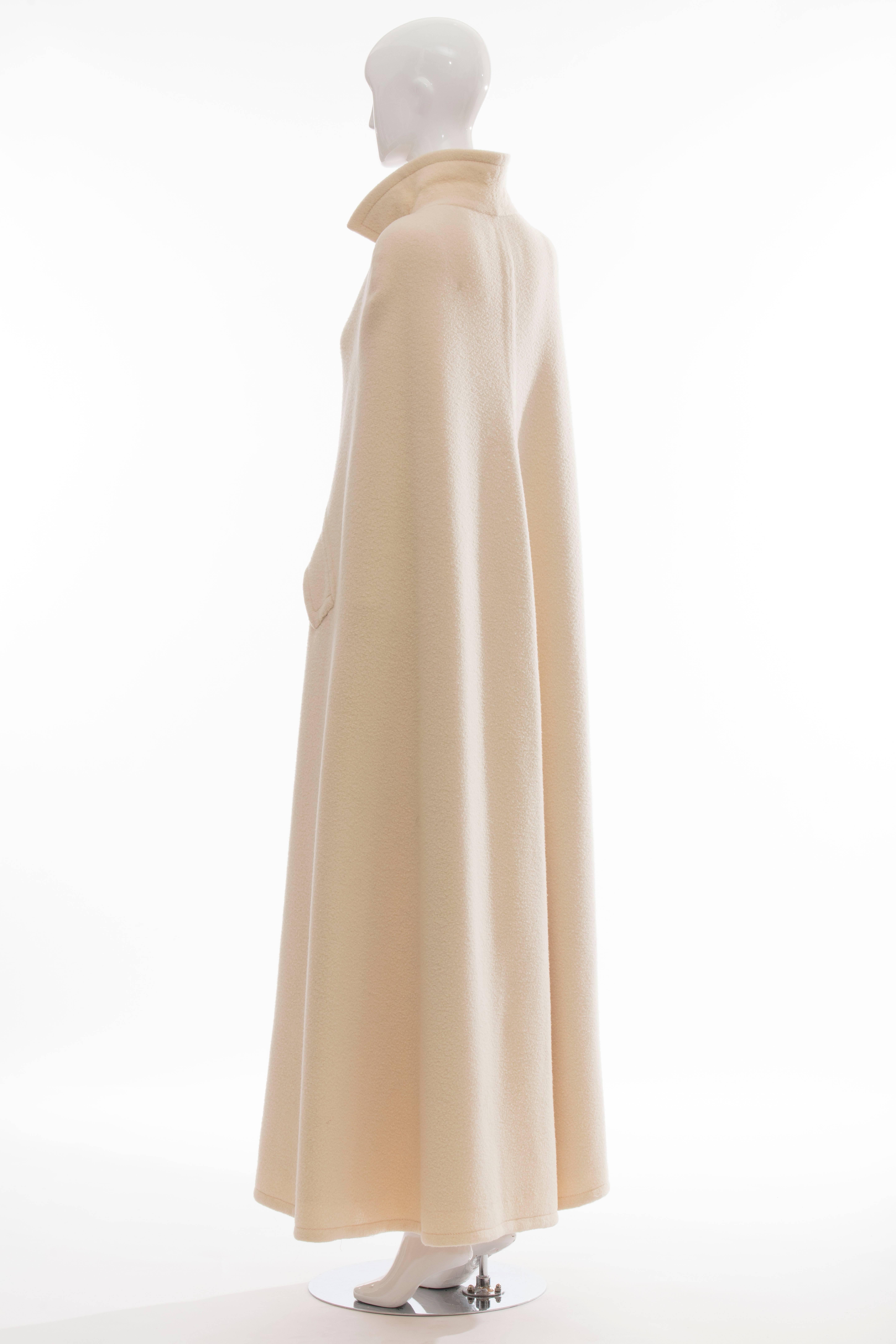 Beige Christian Dior Haute Couture By Marc Bohan Cream Wool Cape, Autumn - Winter 1966
