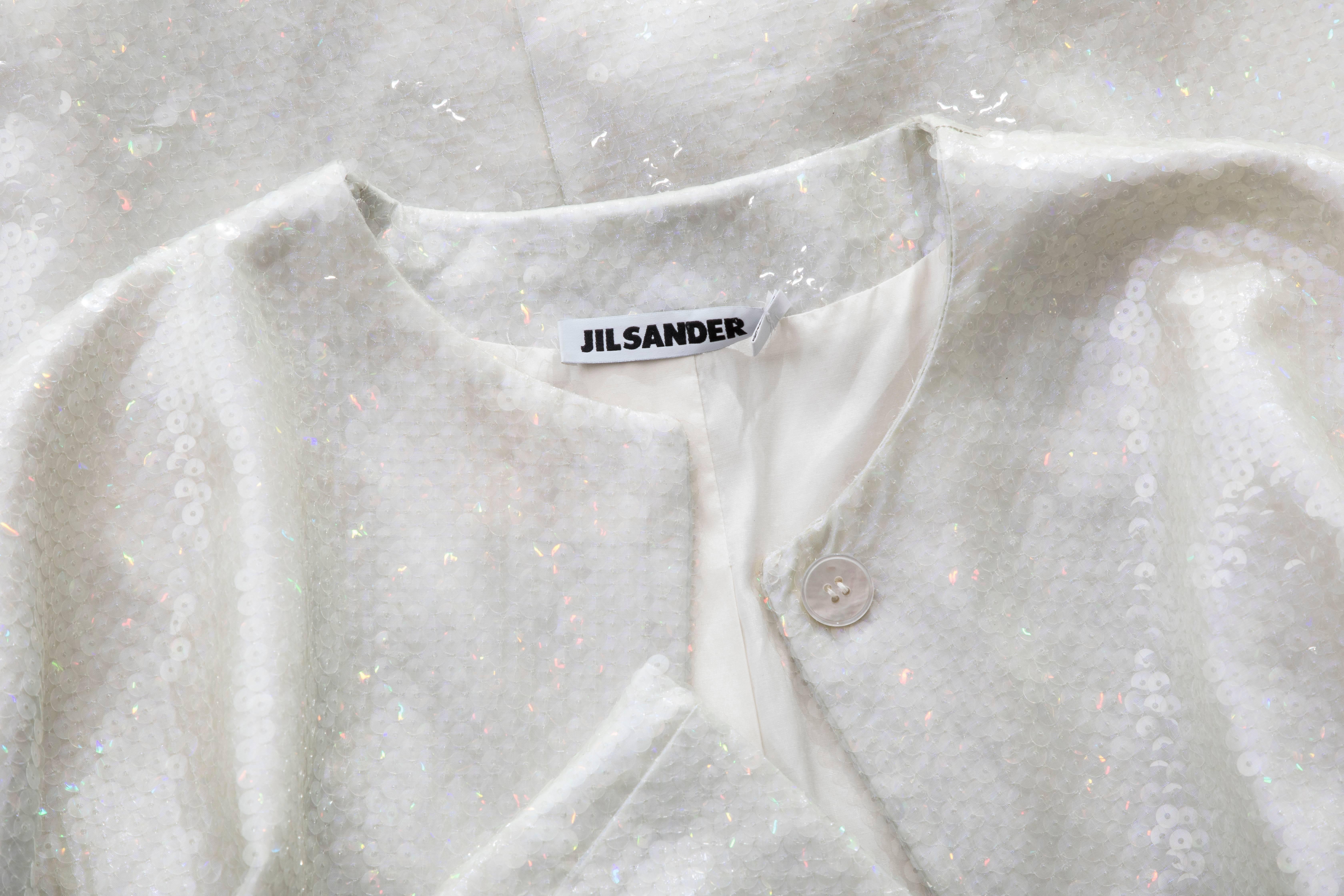 Raf Simons for Jil Sander Runway Pearlescent Sequin Evening Coat, Spring 2007 2