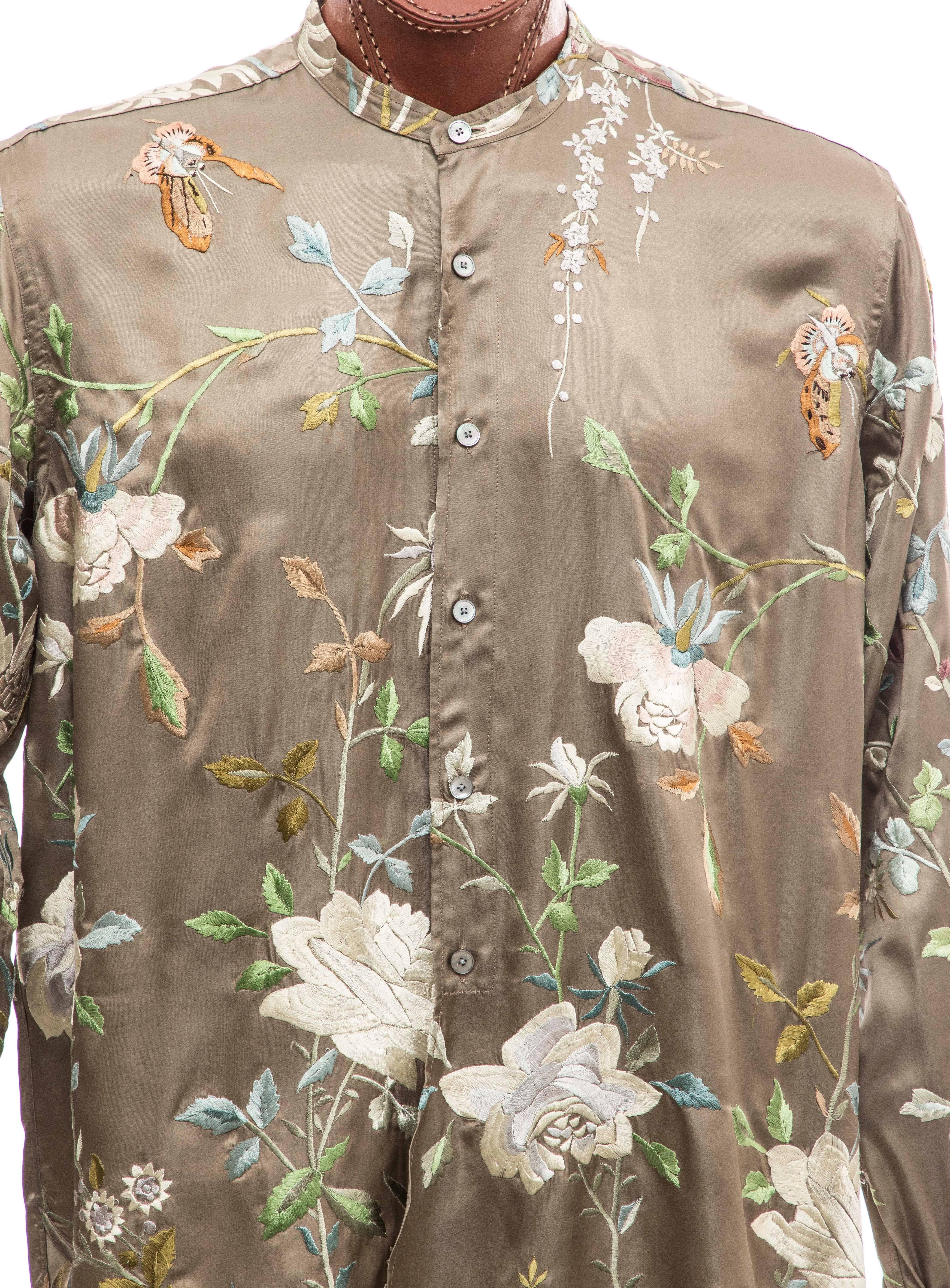 gucci mens floral shirt