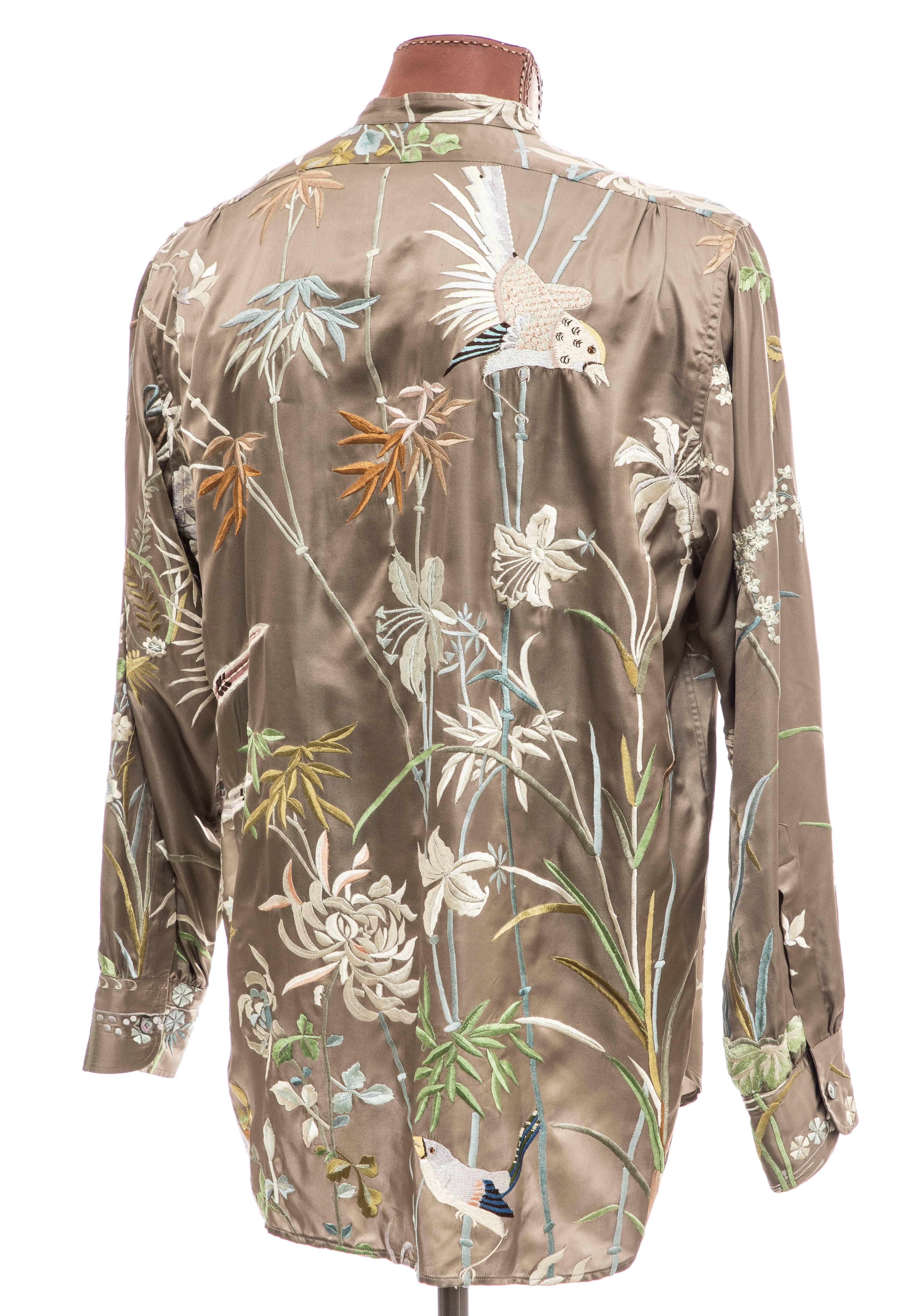 gucci floral mens shirt