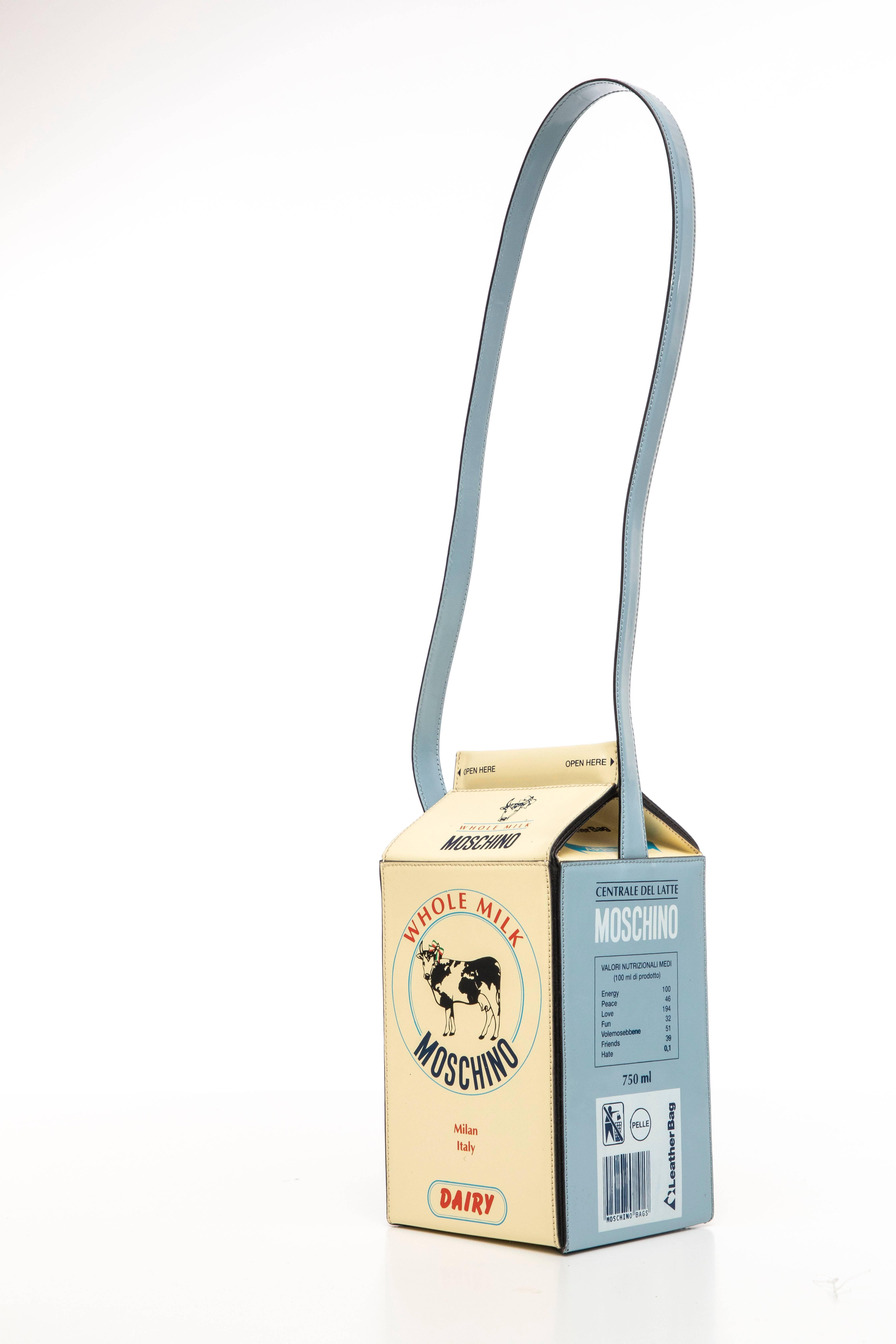 Moschino Milk Carton Handbag, Circa 1990's In Excellent Condition In Cincinnati, OH